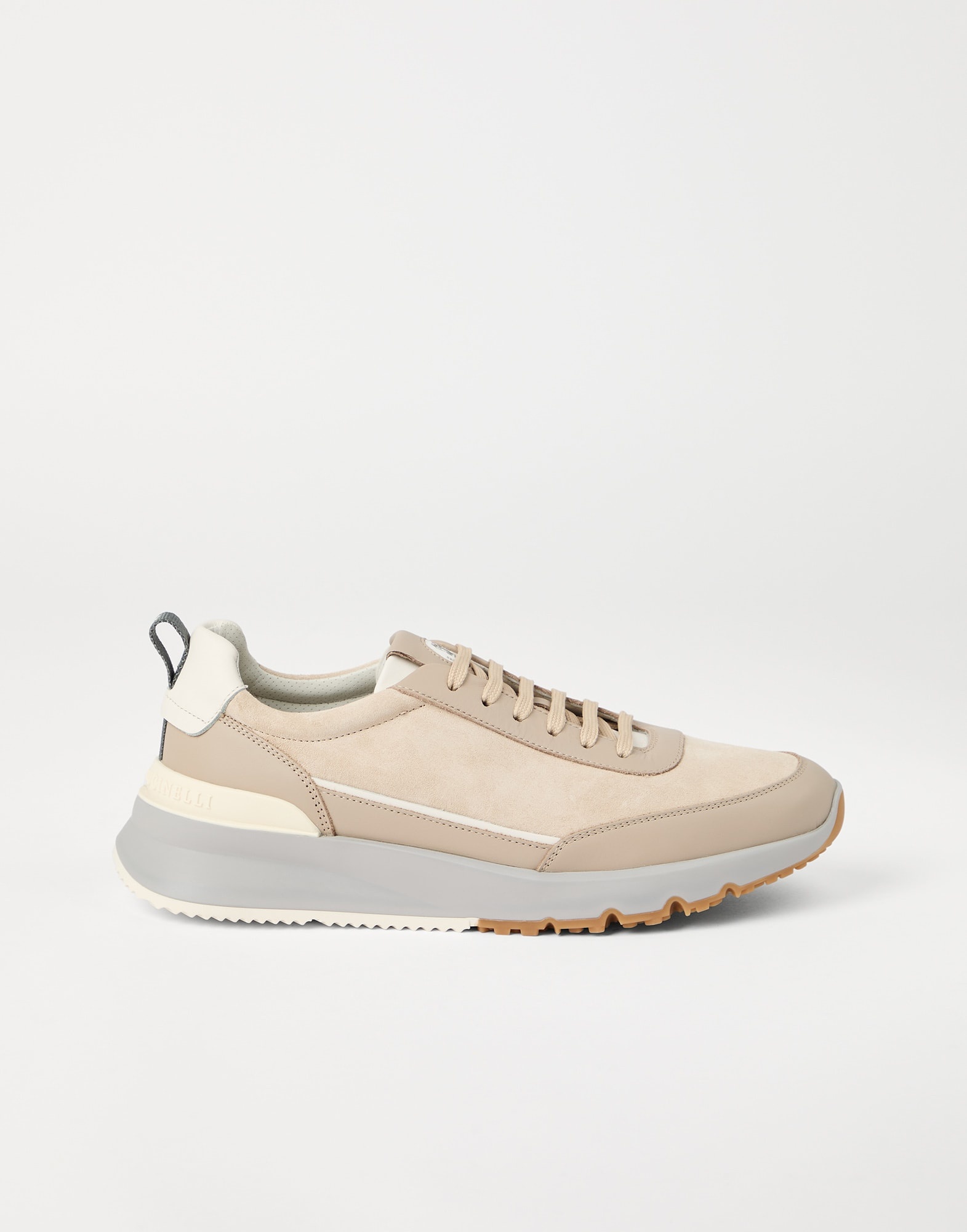 Washed suede and semi-polished calfskin runners - 5