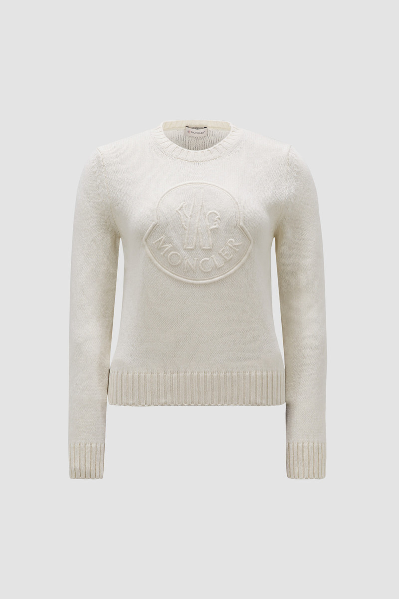 Embroidered Logo Cashmere & Wool Sweater - 1