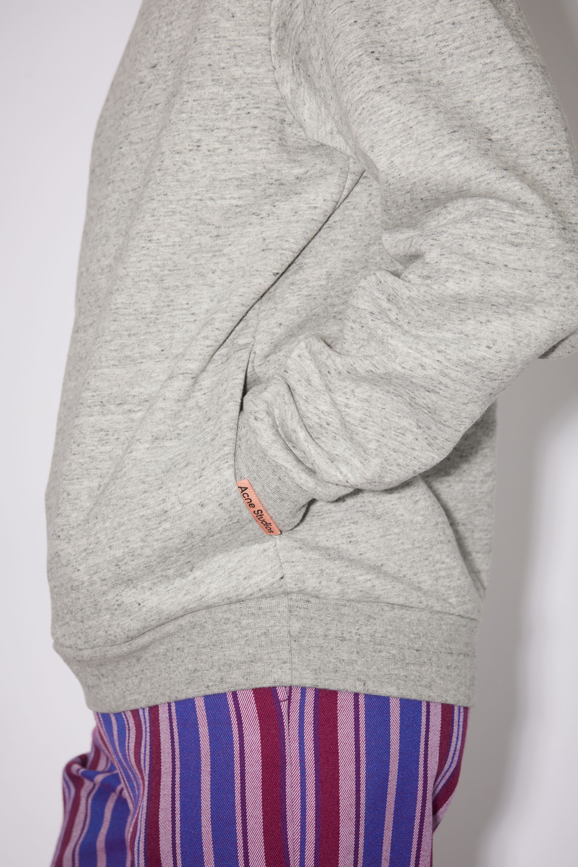 Hooded sweatshirt - Marble grey melange - 5