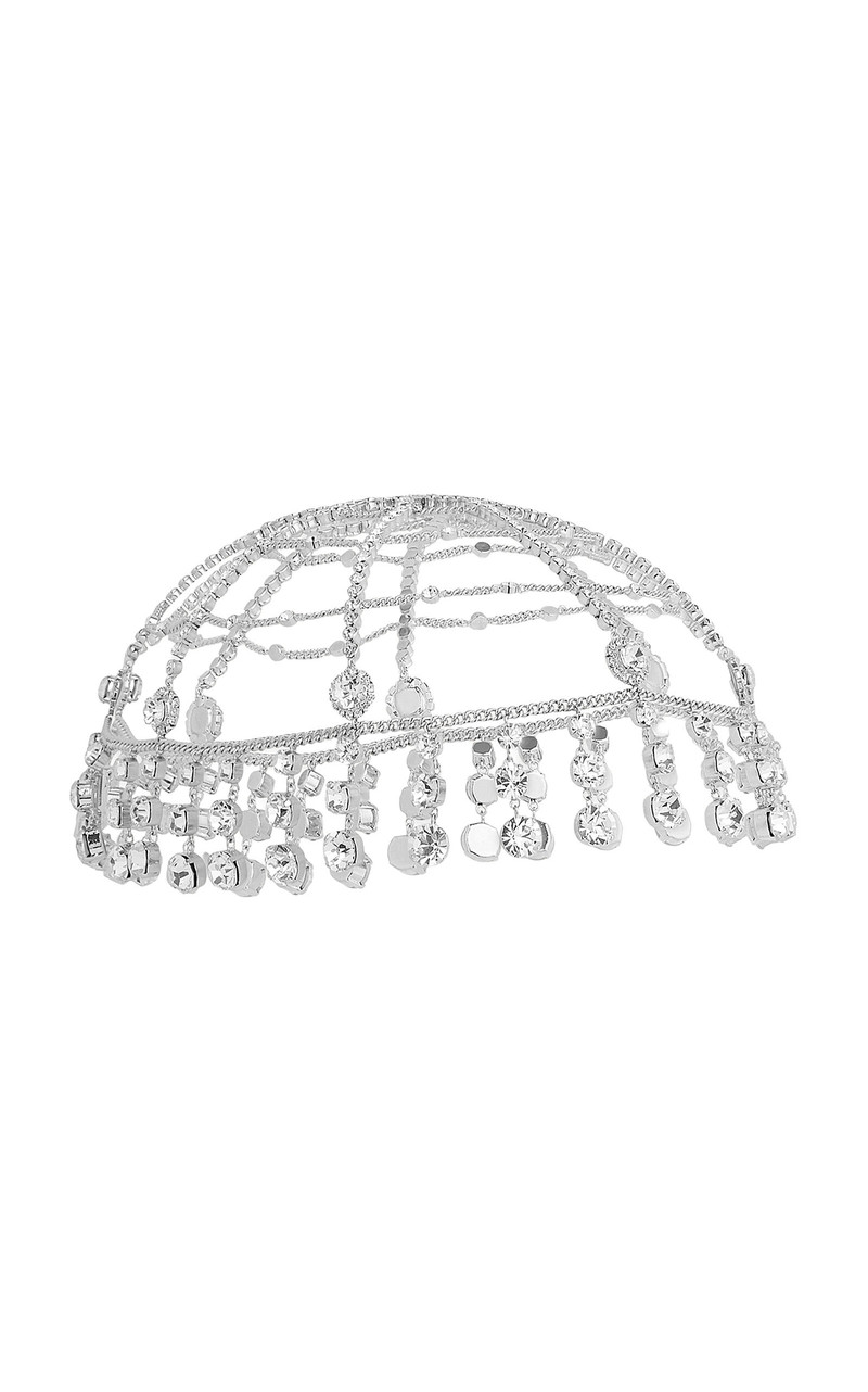 Silver-Tone Crystal Cap metallic 1