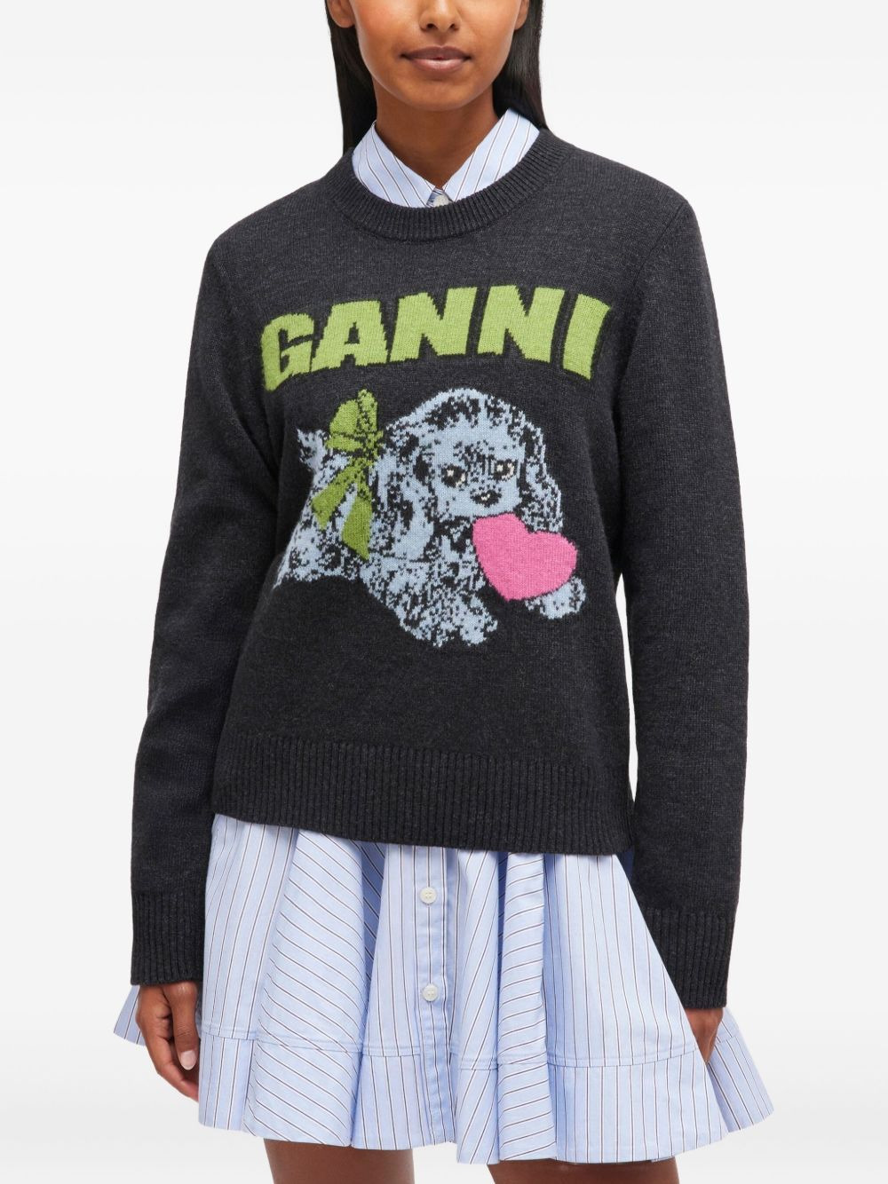 Puppy-logo crew-neck sweater - 3
