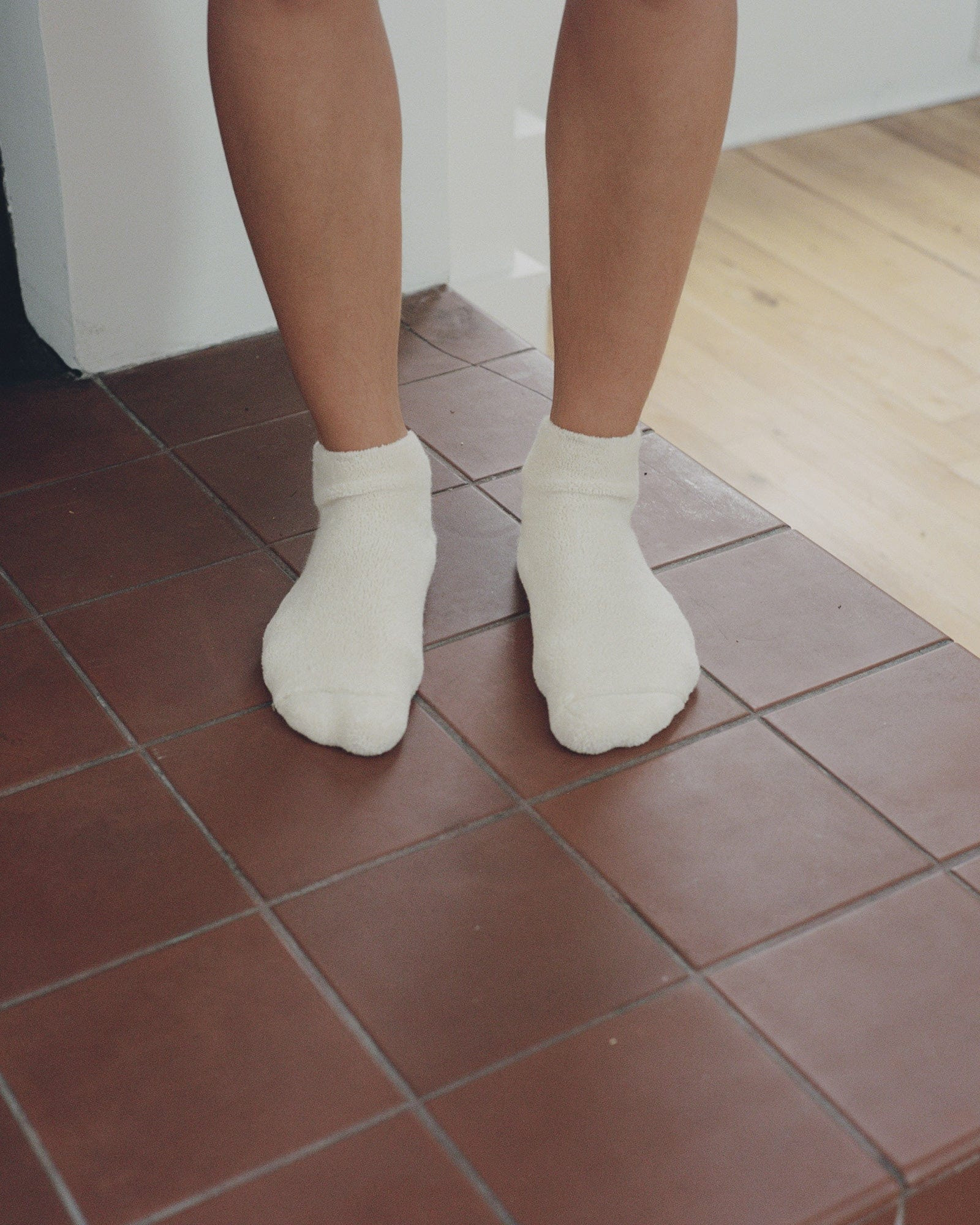 Buckle Ankle Socks - Textured Organic Cotton - 1