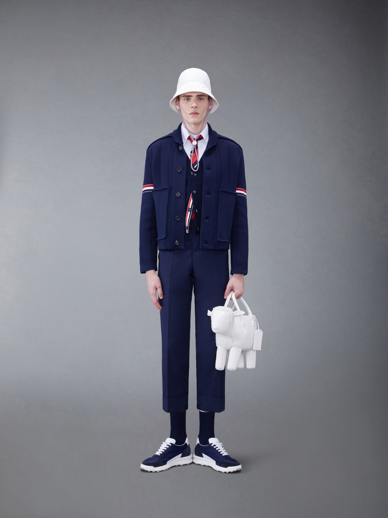 Double Face Cotton Cashmere Shawl Collar Jacket 3