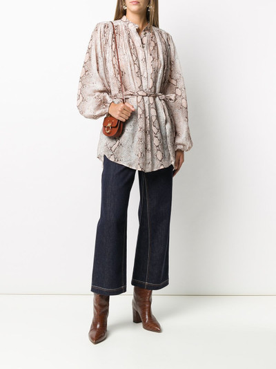 Zimmermann snakeskin print shirt outlook