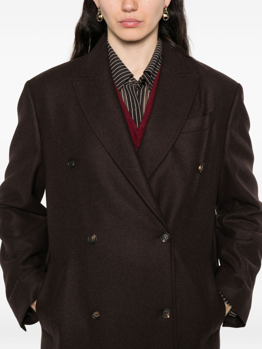 double-breasted buttoned coat - 5
