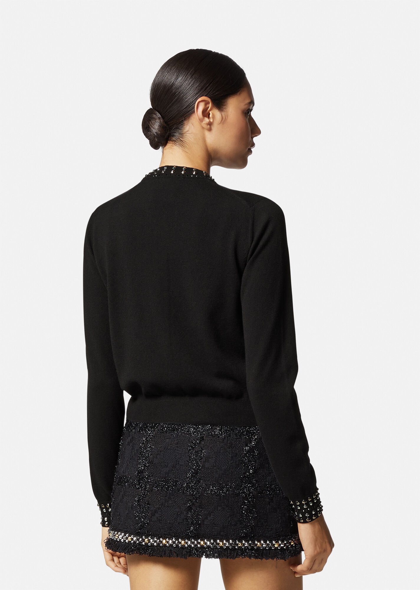 Spiked Knit Cardigan - 4