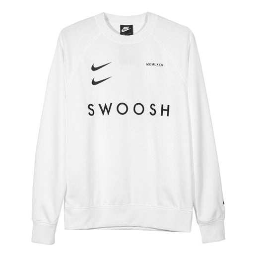 Nike Sportswear Swoosh Sweatshirt For Men White CJ4841-100 - 1