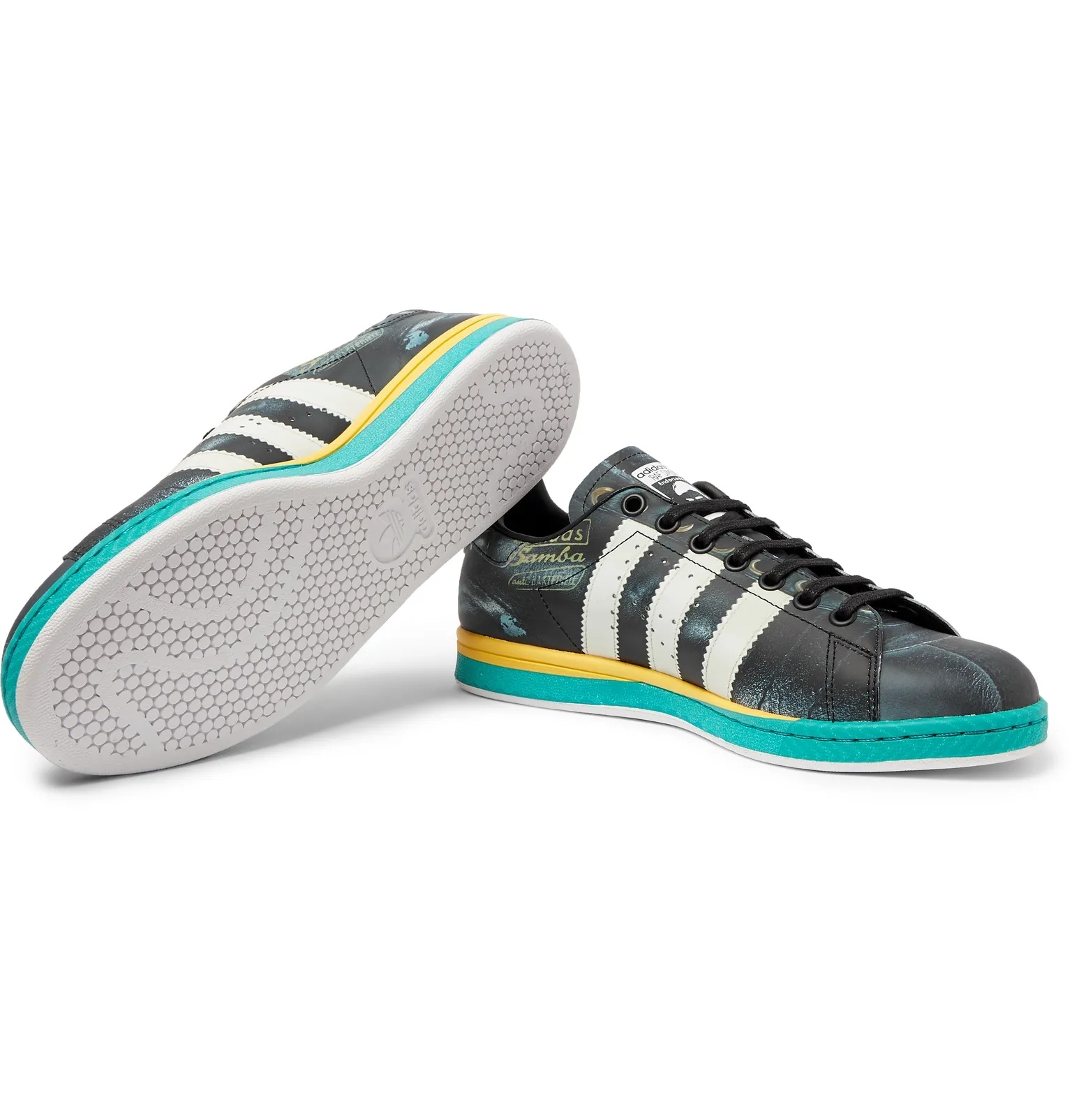 + adidas Originals Samba Stan Smith Printed Leather Sneakers - 3