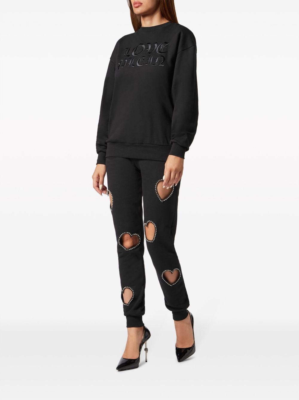 logo-patch cotton sweatshirt - 2