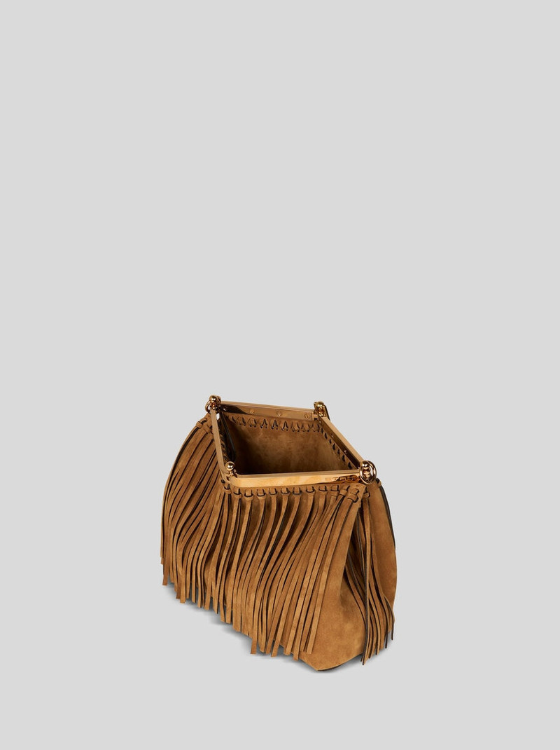 MEDIUM SUEDE VELA BAG WITH FRINGING 5