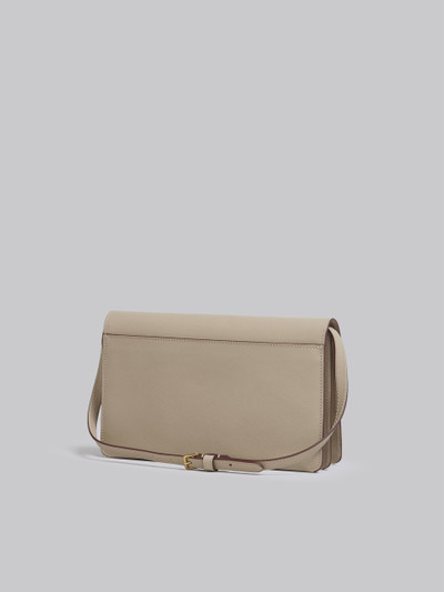 Marni TRUNK CLUTCH BAG IN BEIGE SAFFIANO LEATHER outlook