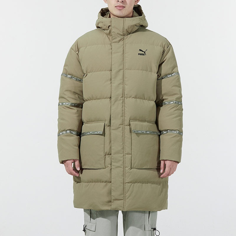 PUMA Classic Long Down Jacket 'Green' 846422-43 - 3