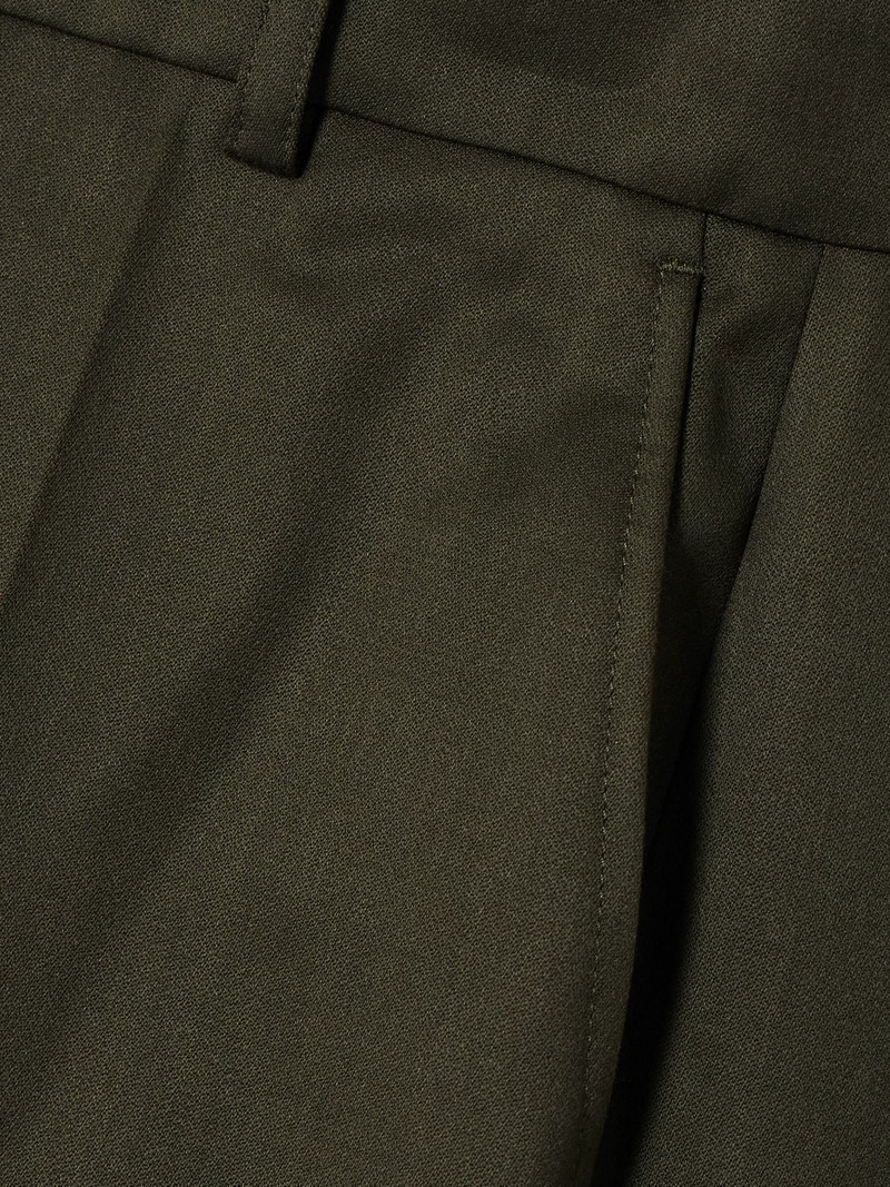 Wool wide-leg pants Army green 6