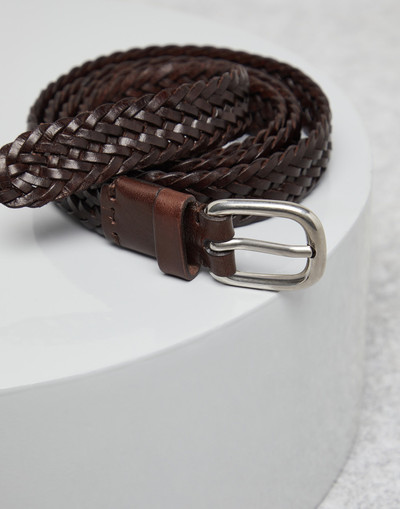 Brunello Cucinelli Braided leather belt outlook