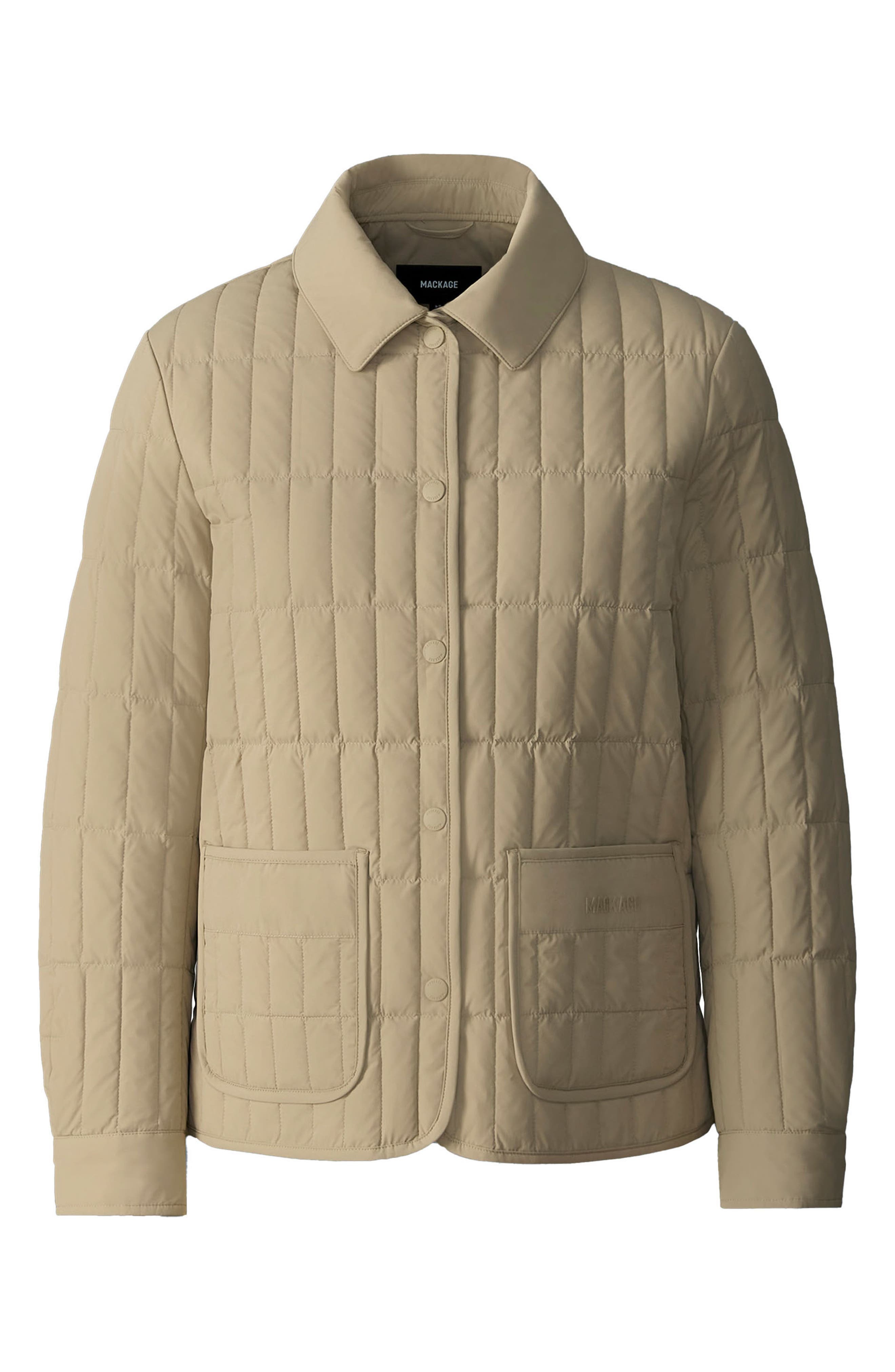 Mackage Dulcia Quilted Down Jacket in Light Camel at Nordstrom - 4