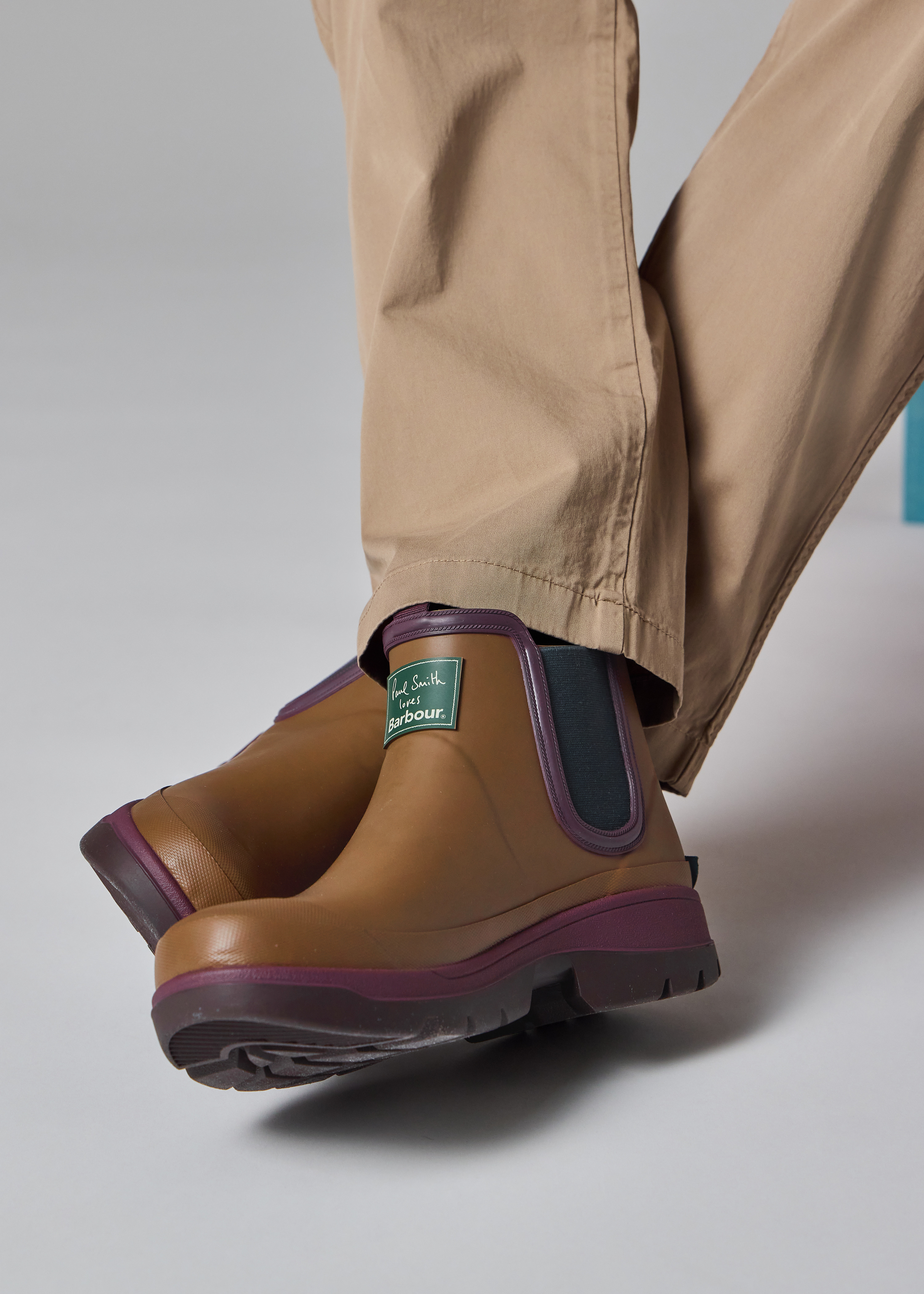 Paul Smith loves Barbour - Women's Tan Ankle Wellingtons - 7