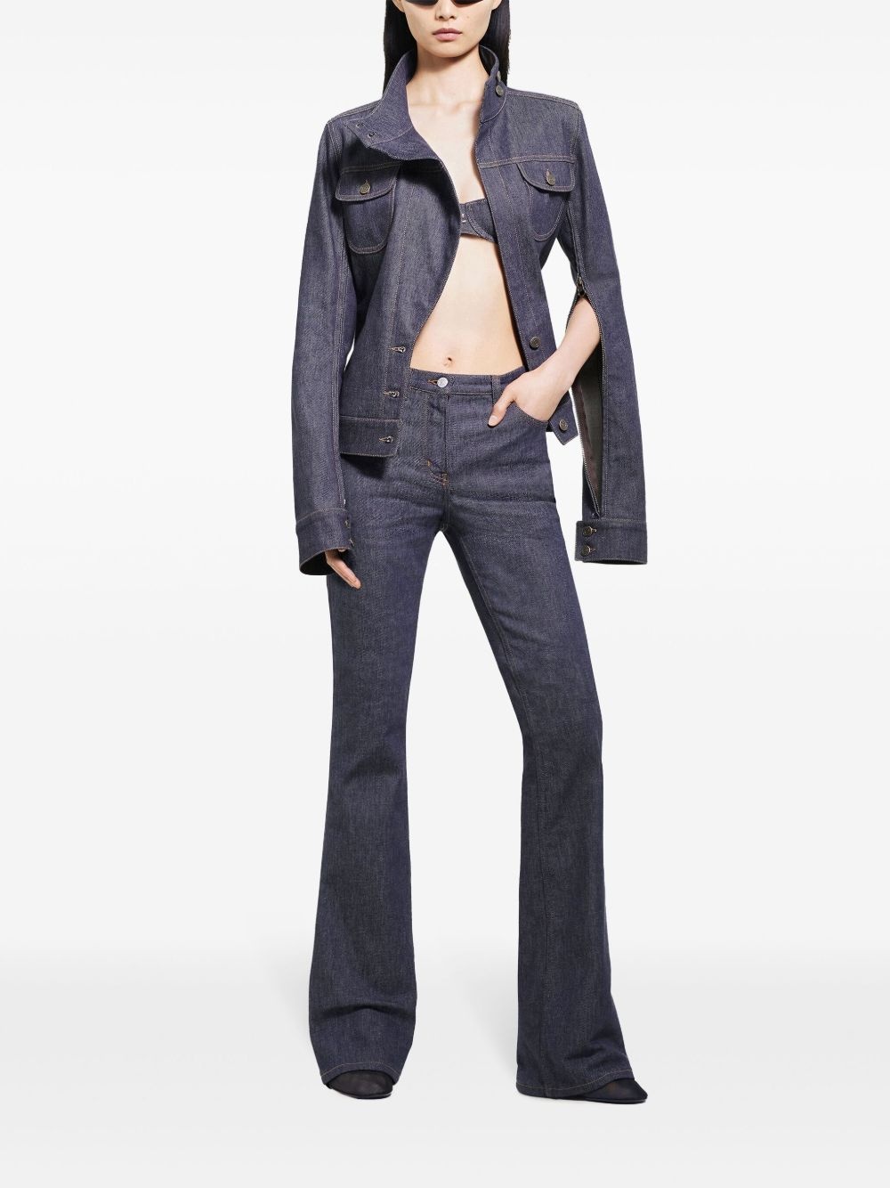 cotton bootcut jeans - 2