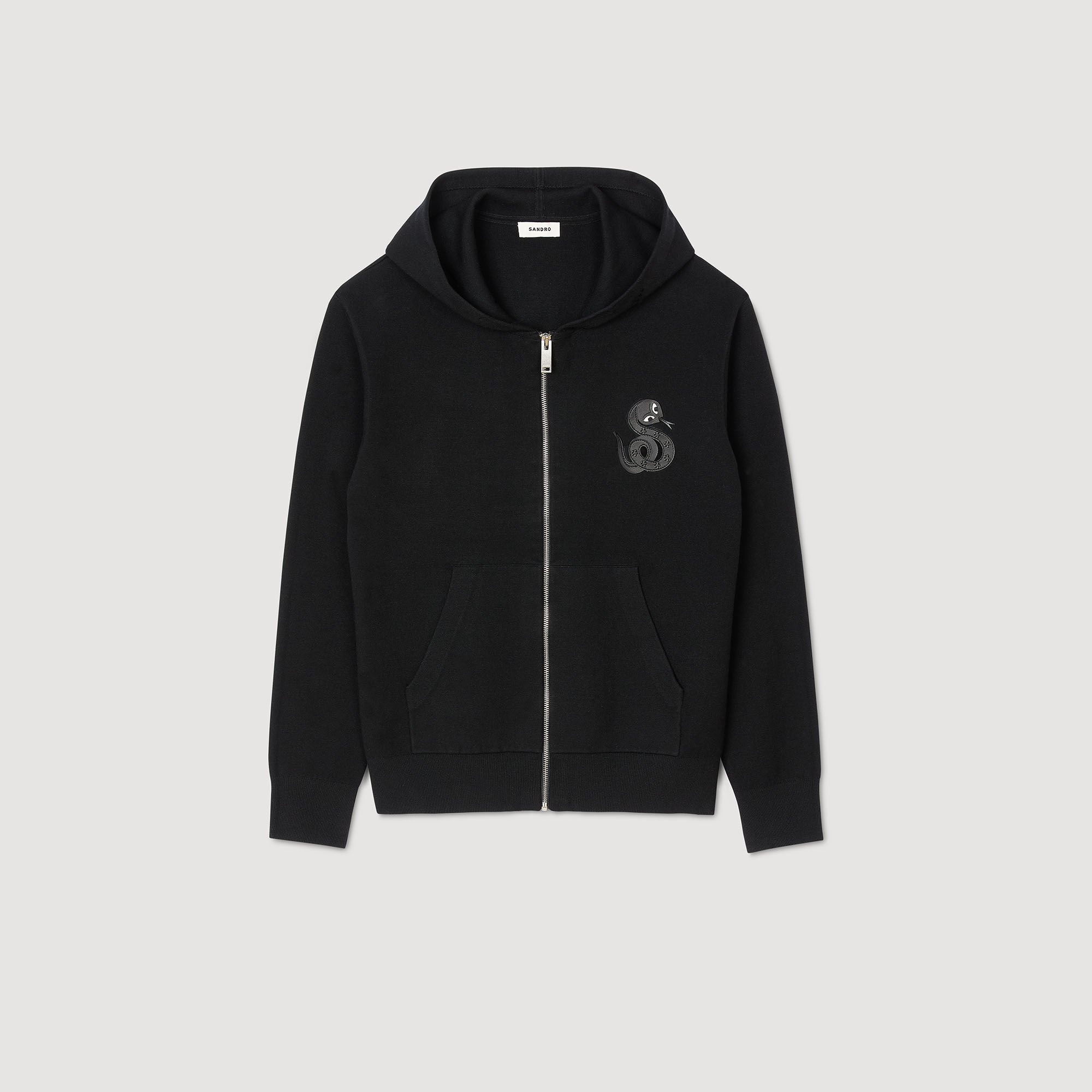 ZIP-UP CARDIGAN WITH SNAKE DETAIL - 6