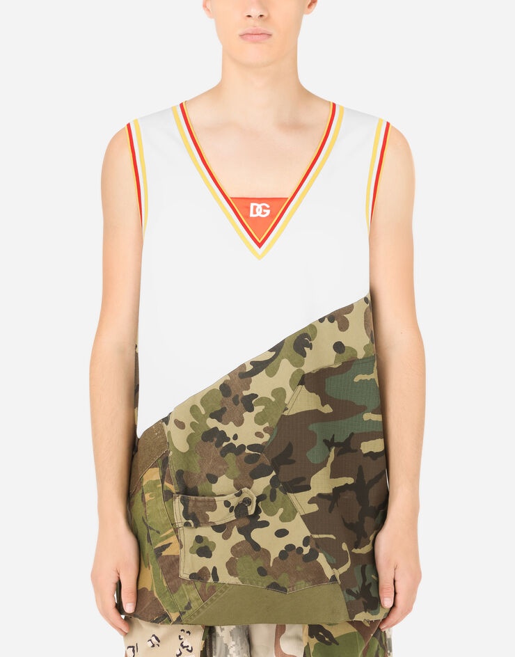 Camouflage patchwork singlet with DG patch - 1