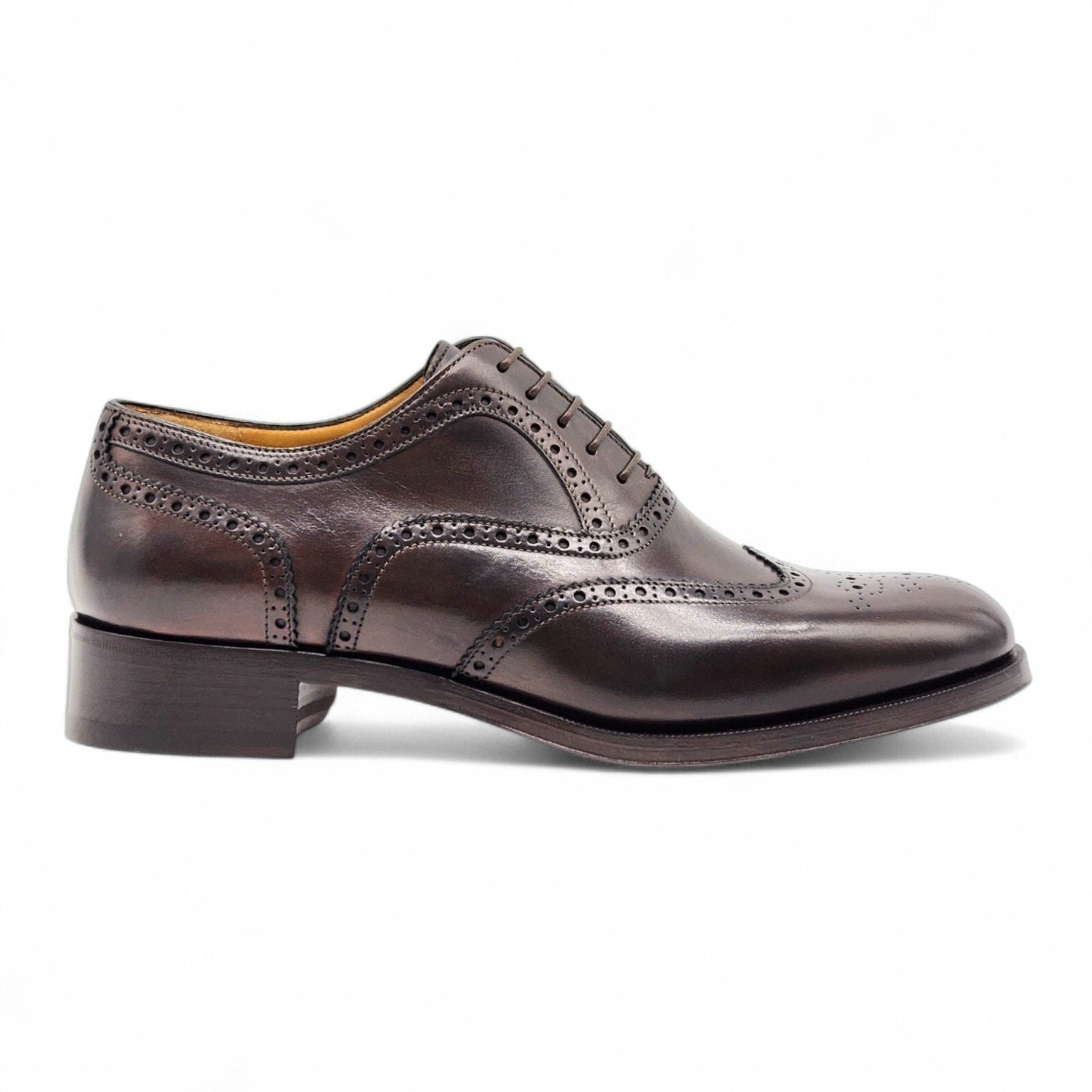Christian Louboutin Men's Brogue Leather Oxford Shoes Dark Brown - 2