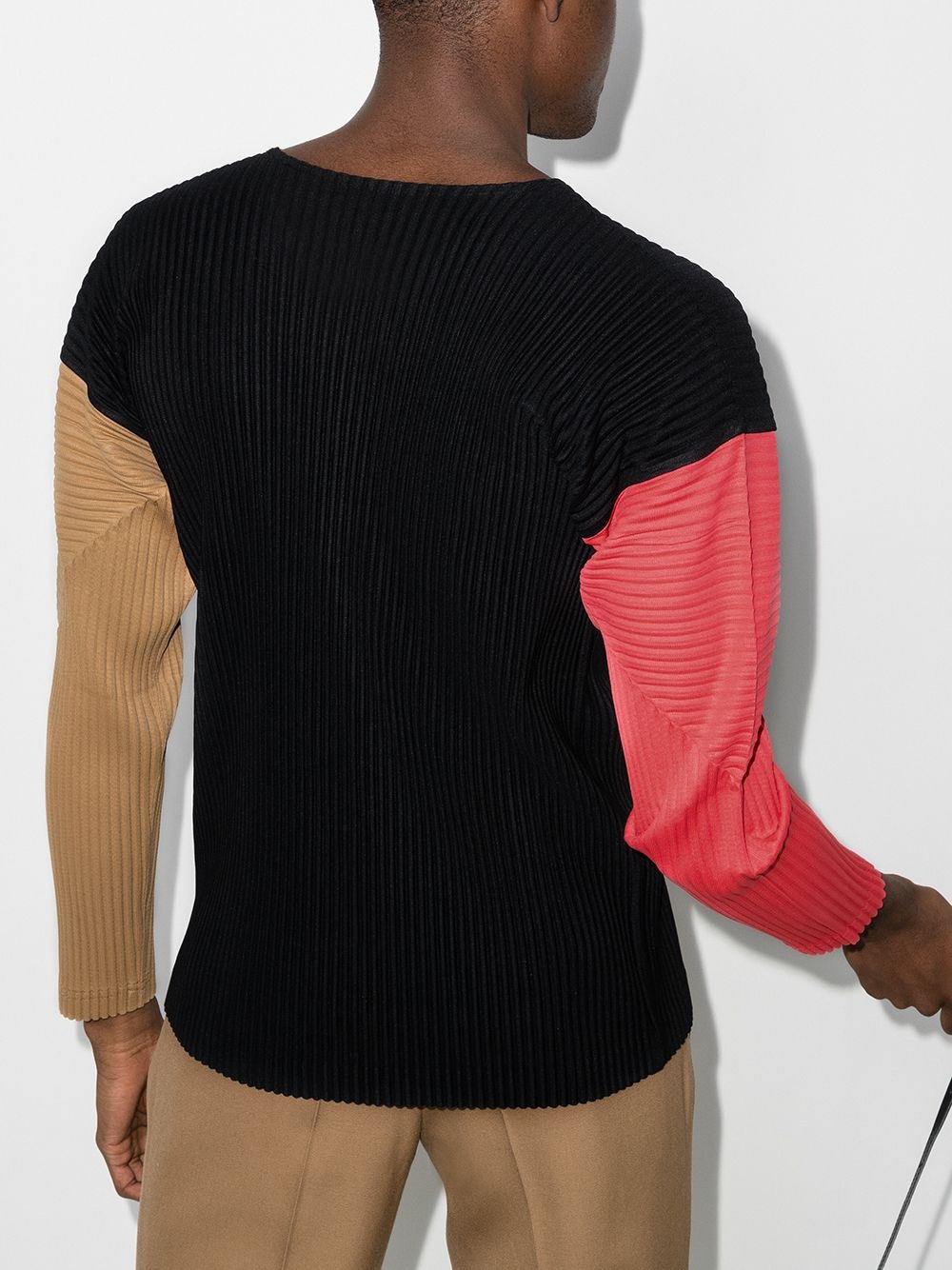 colour-block ribbed jumper - 3