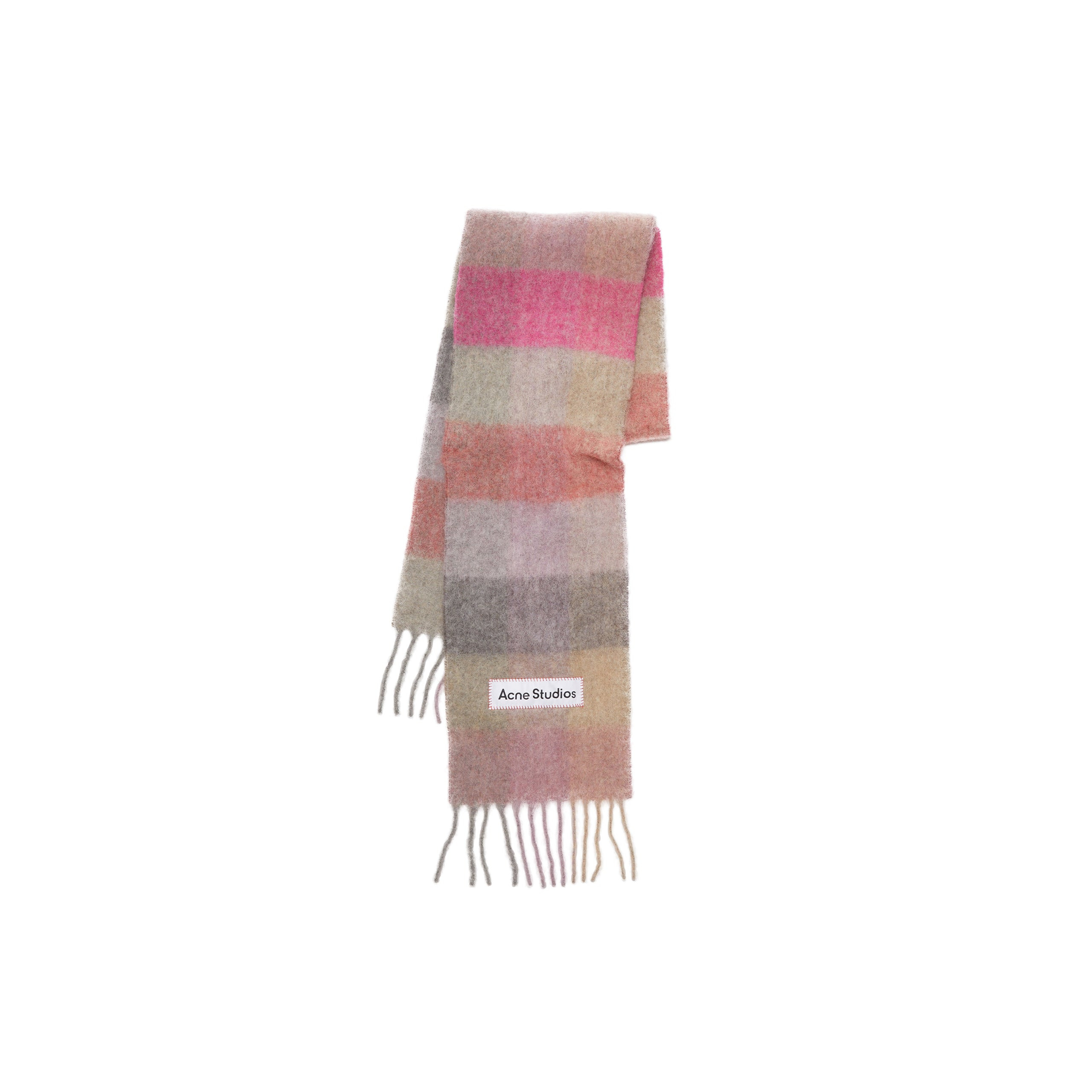 MOHAIR CHECKED SCARF - 1