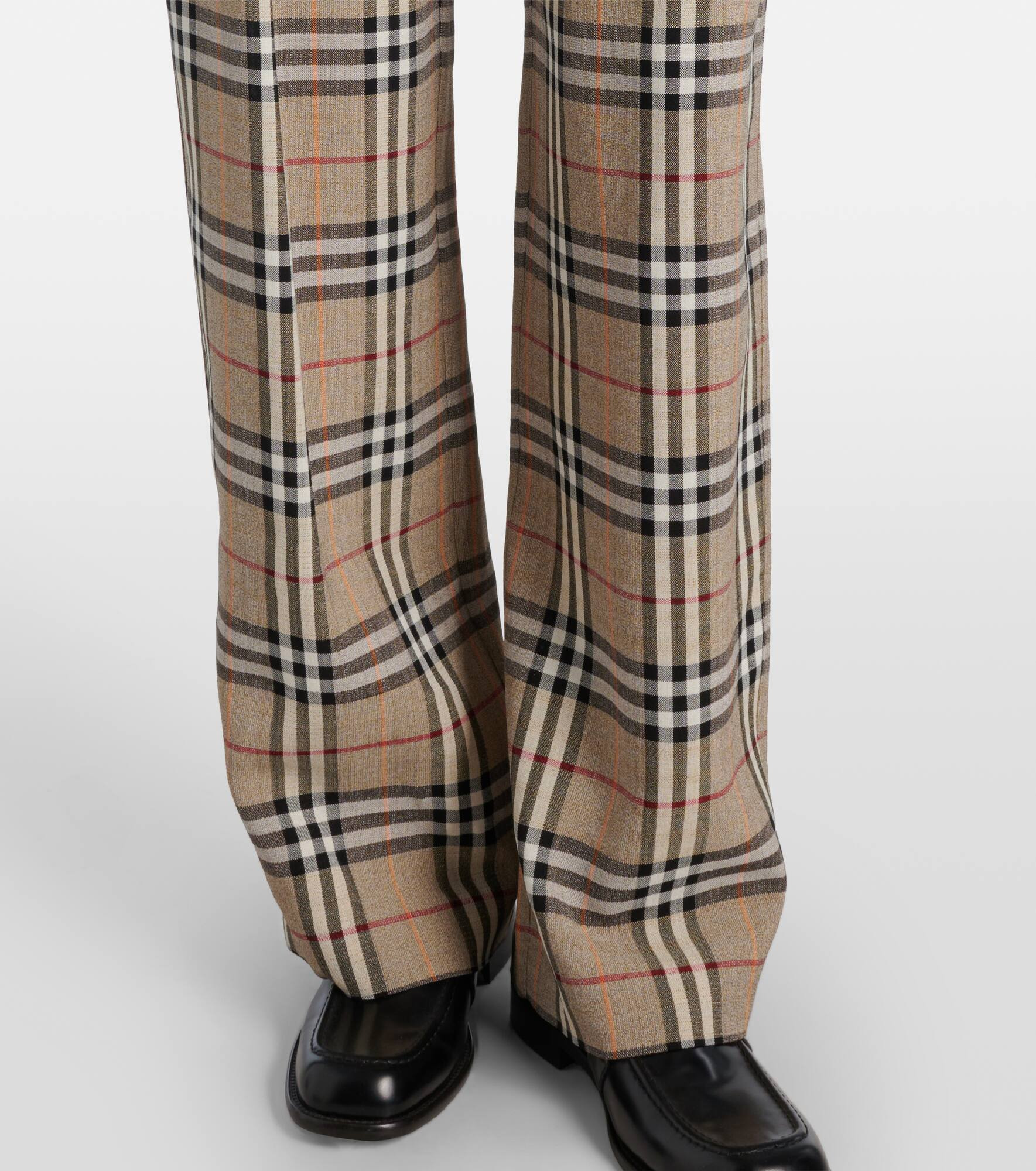 Burberry Check belted wide-leg pants - 5