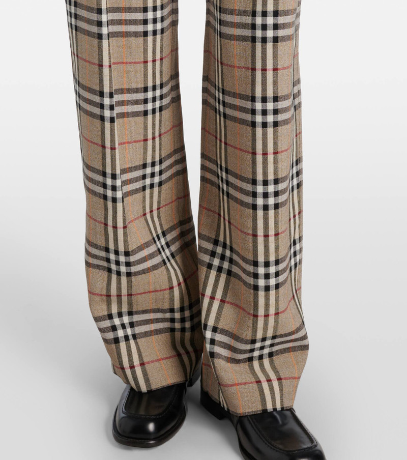 Burberry Check belted wide-leg pants 5