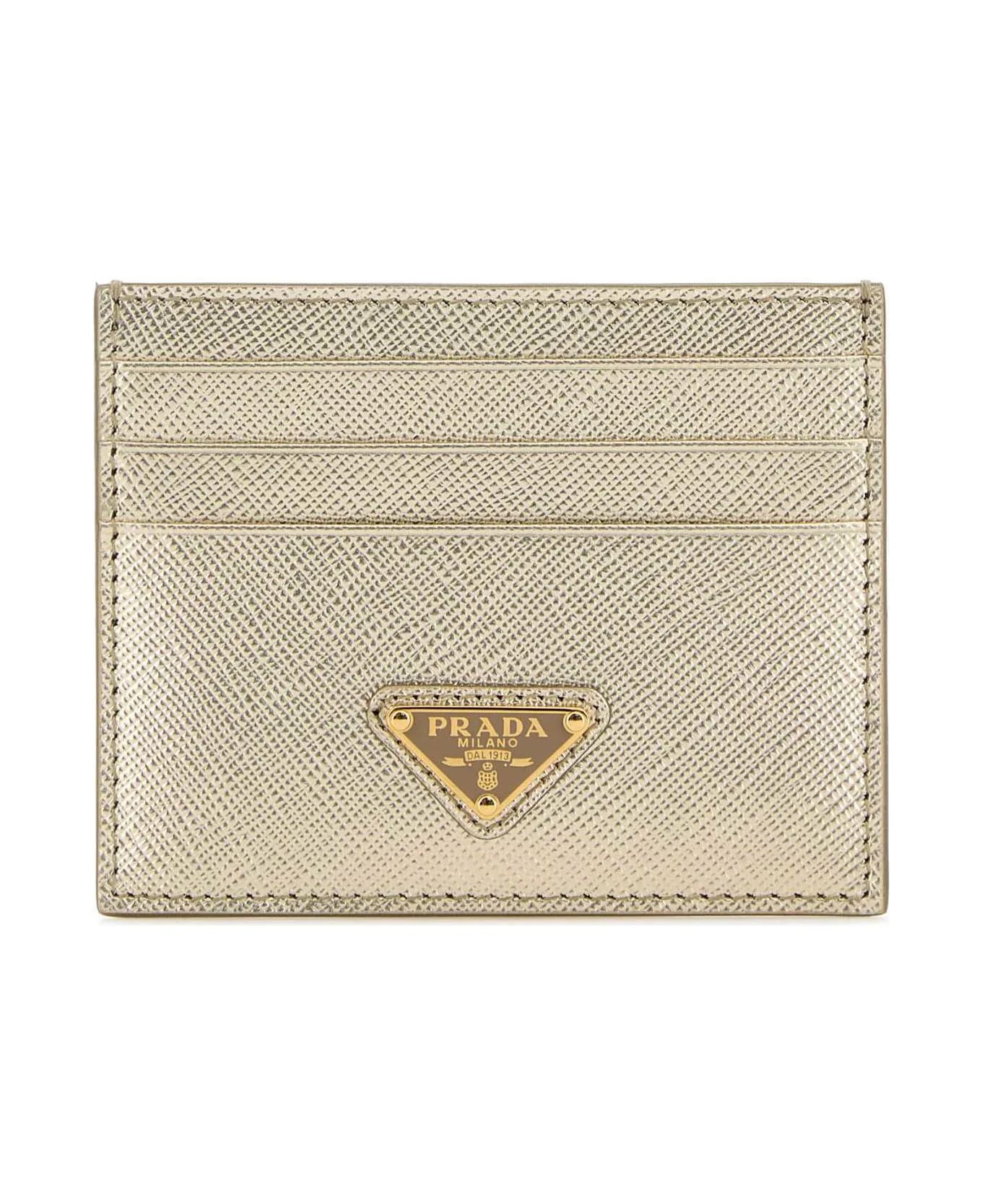 Gold Leather Card Holder - 1