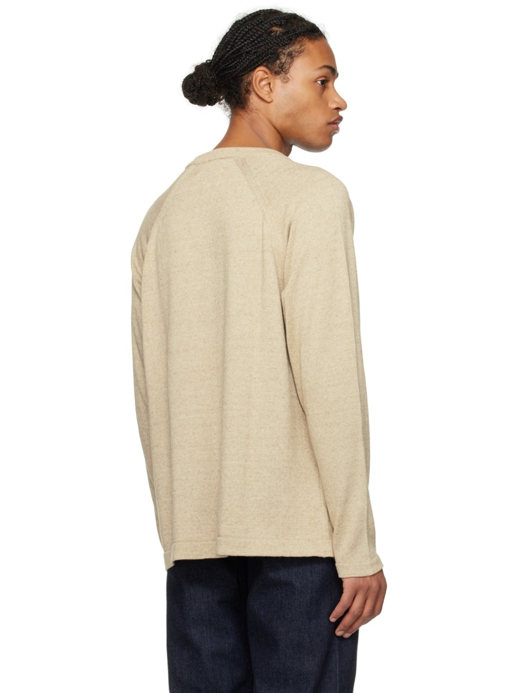Beige Crewneck Sweater - 3