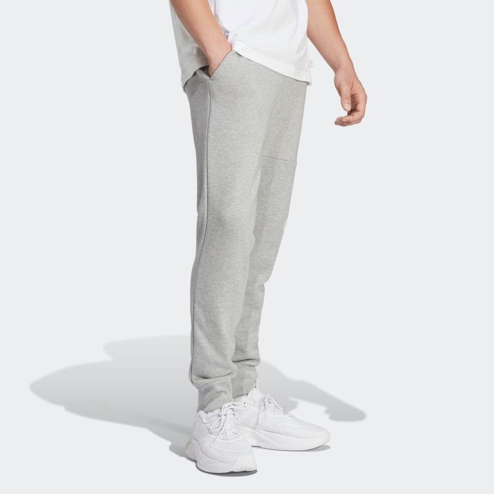 adidas Essentials French Terry Tapered Cuff Logo Pants 'Grey' HA4345 - 4