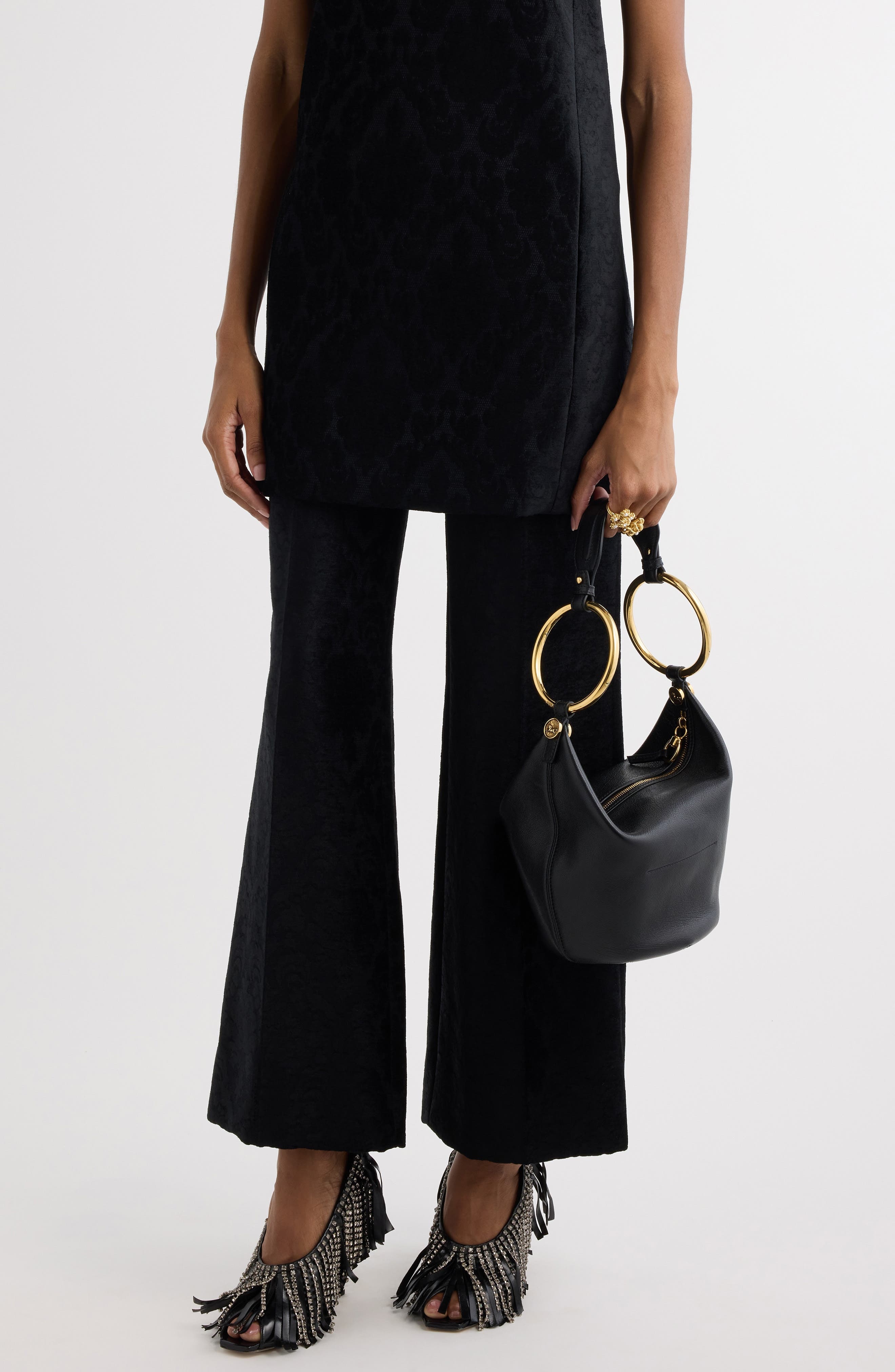 Chloé Bracelet Leather Shoulder Bag in 001 Black at Nordstrom - 2