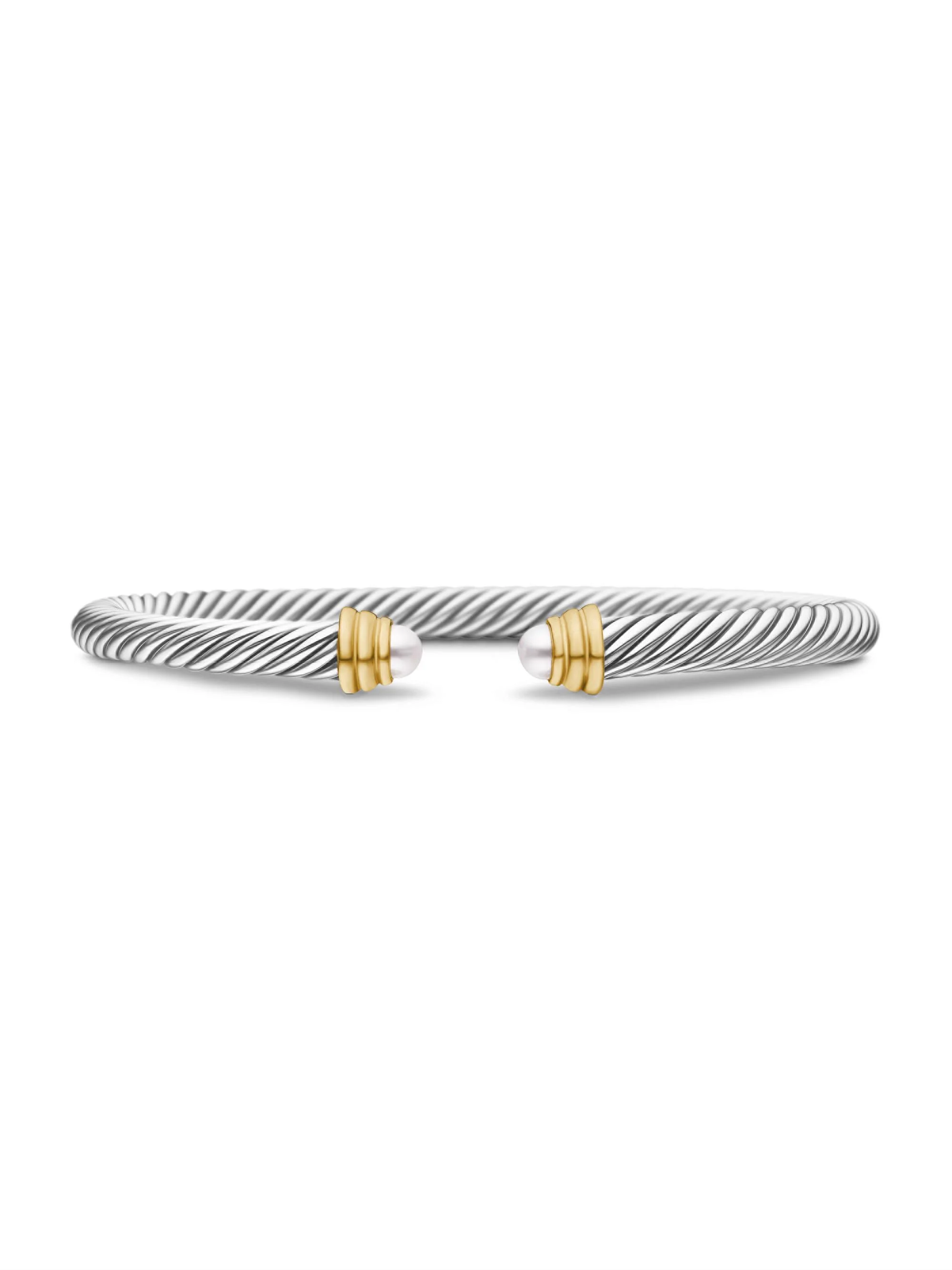 Women's Classic Cable Bracelet in Sterling Silver - Pearl - 1