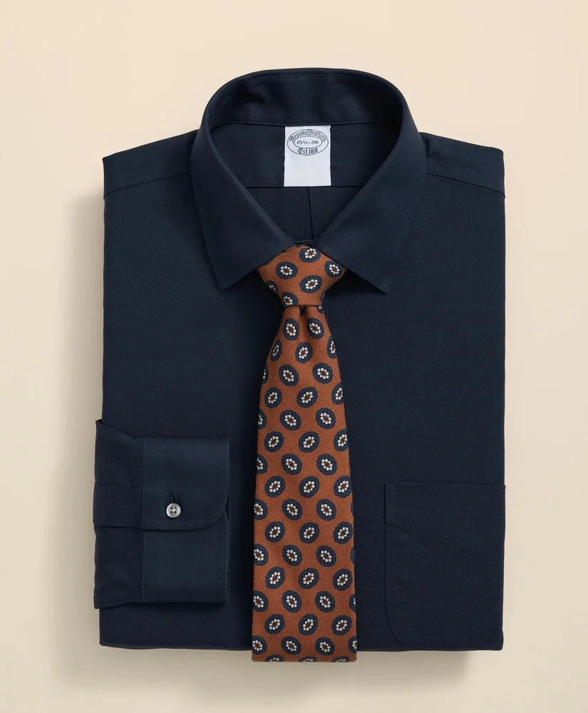 Brooks Brothers Explorer Collection Non-Iron Twill Ainsley Collar, Dress Shirt - 1