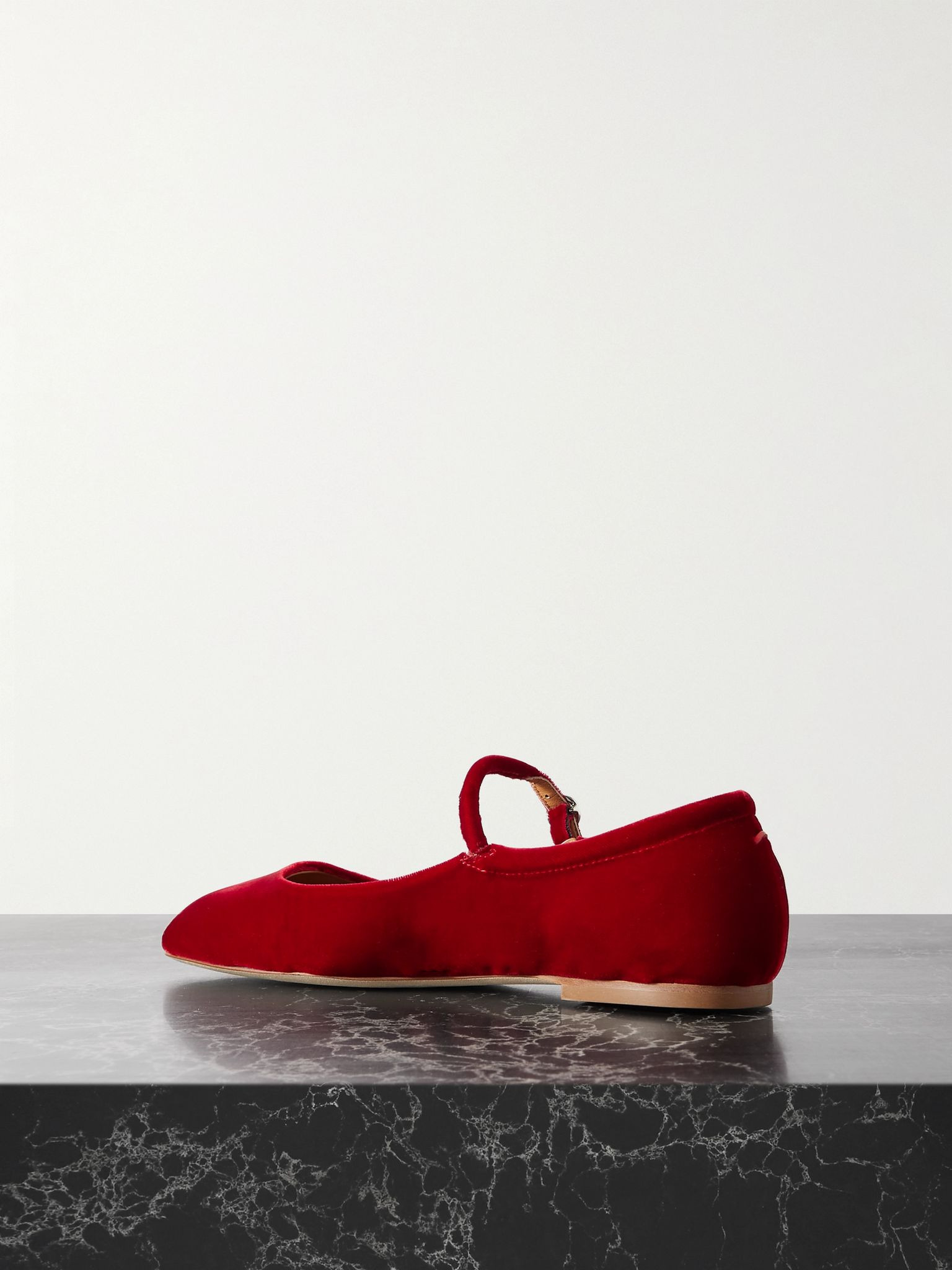 Uma velvet Mary Jane ballet flats Red - 3