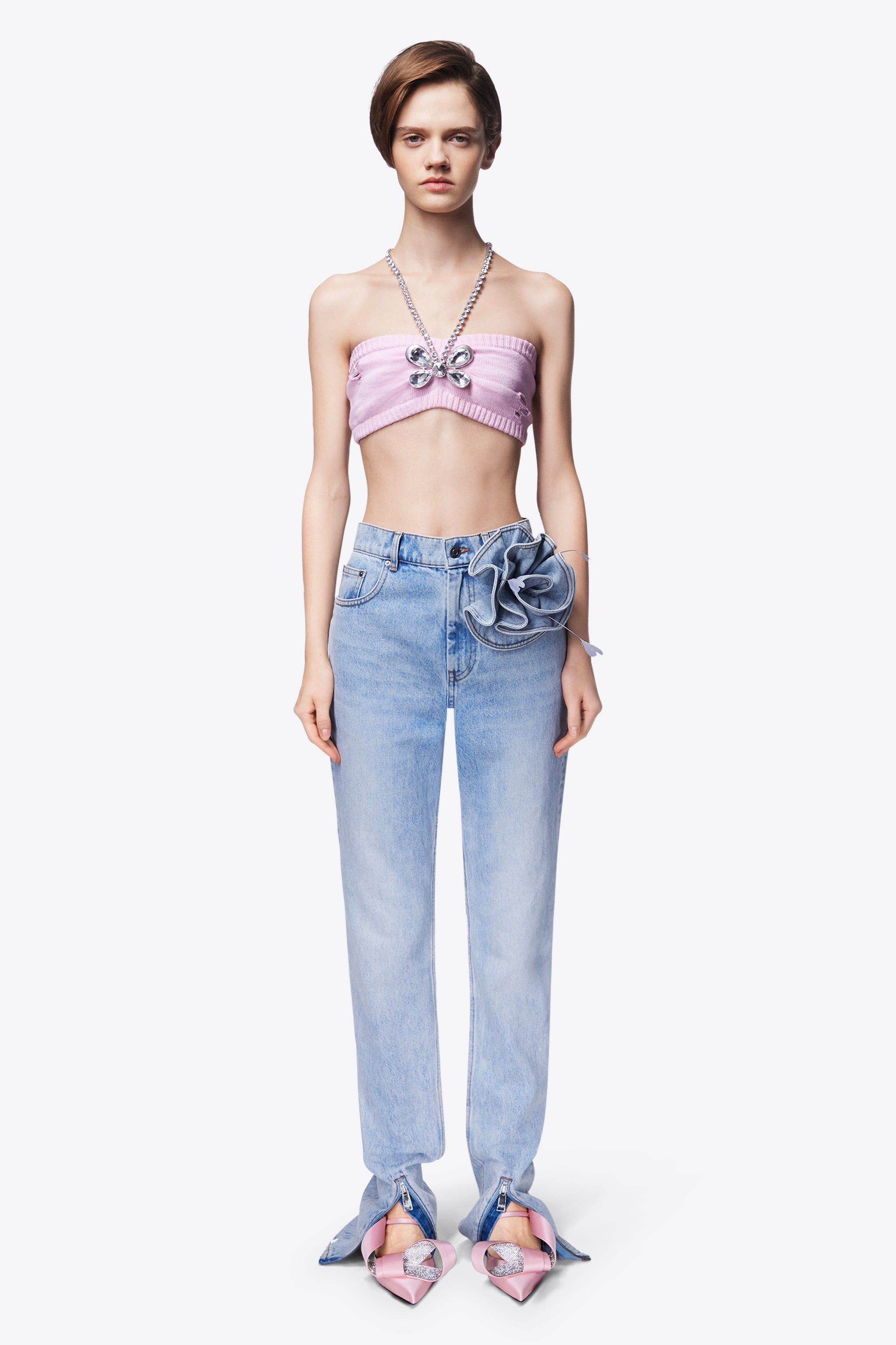 CRYSTAL BUTTERFLY KNIT BANDEAU - 3