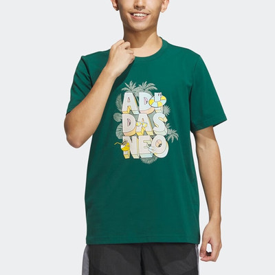 adidas adidas Neo Graphic T-Shirts 'Green' IP3886 outlook