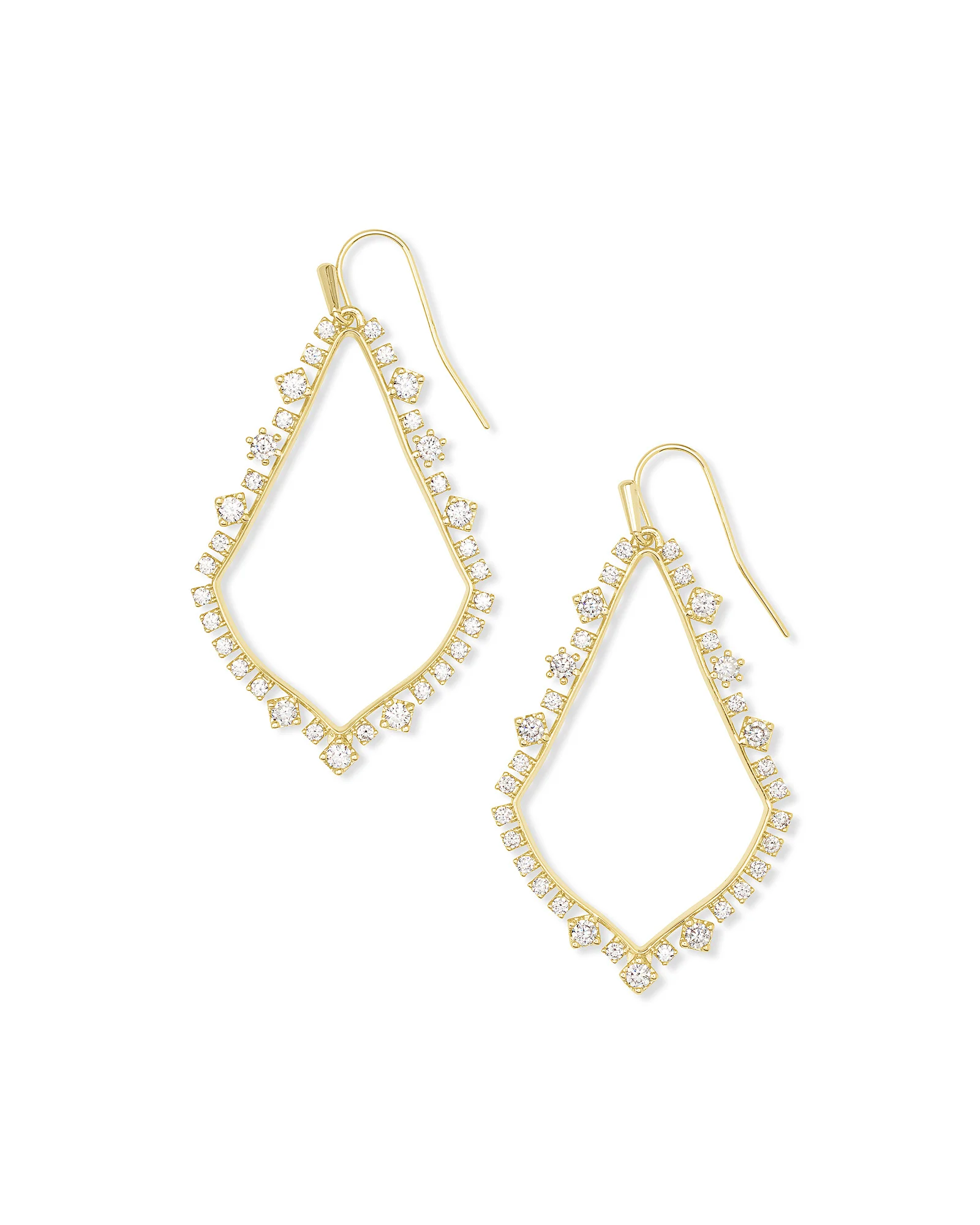 Sophee Crystal Drop Earrings in Gold - 1