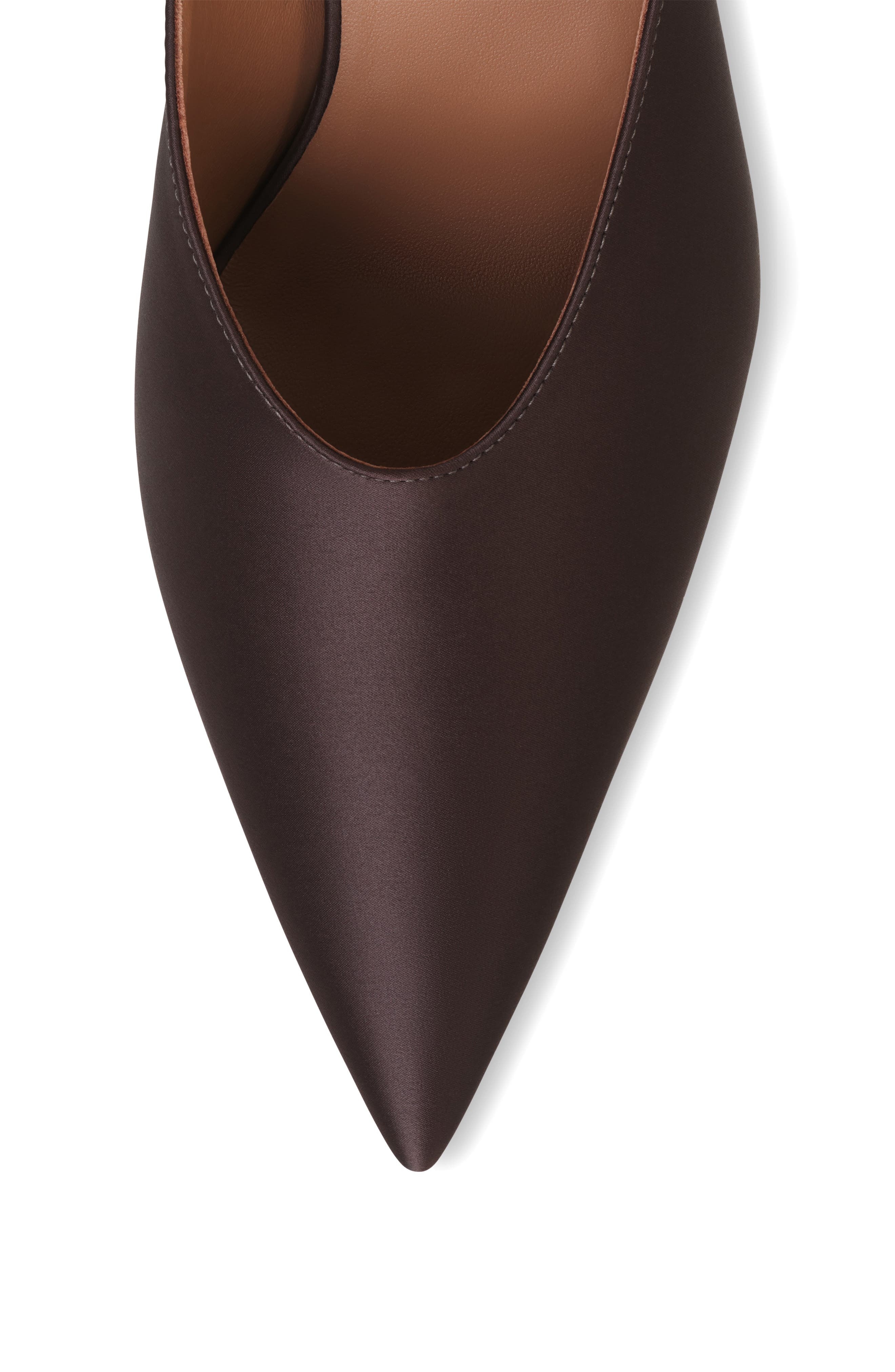 Alaïa Cube Pointed Toe Wedge Mule in Marron Fonce at Nordstrom - 4
