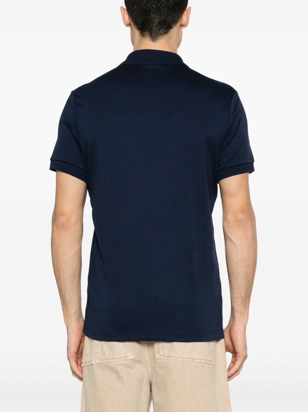 logo-patch cotton polo shirt - 4