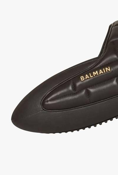 Balmain Black quilted leather B-IT mules outlook