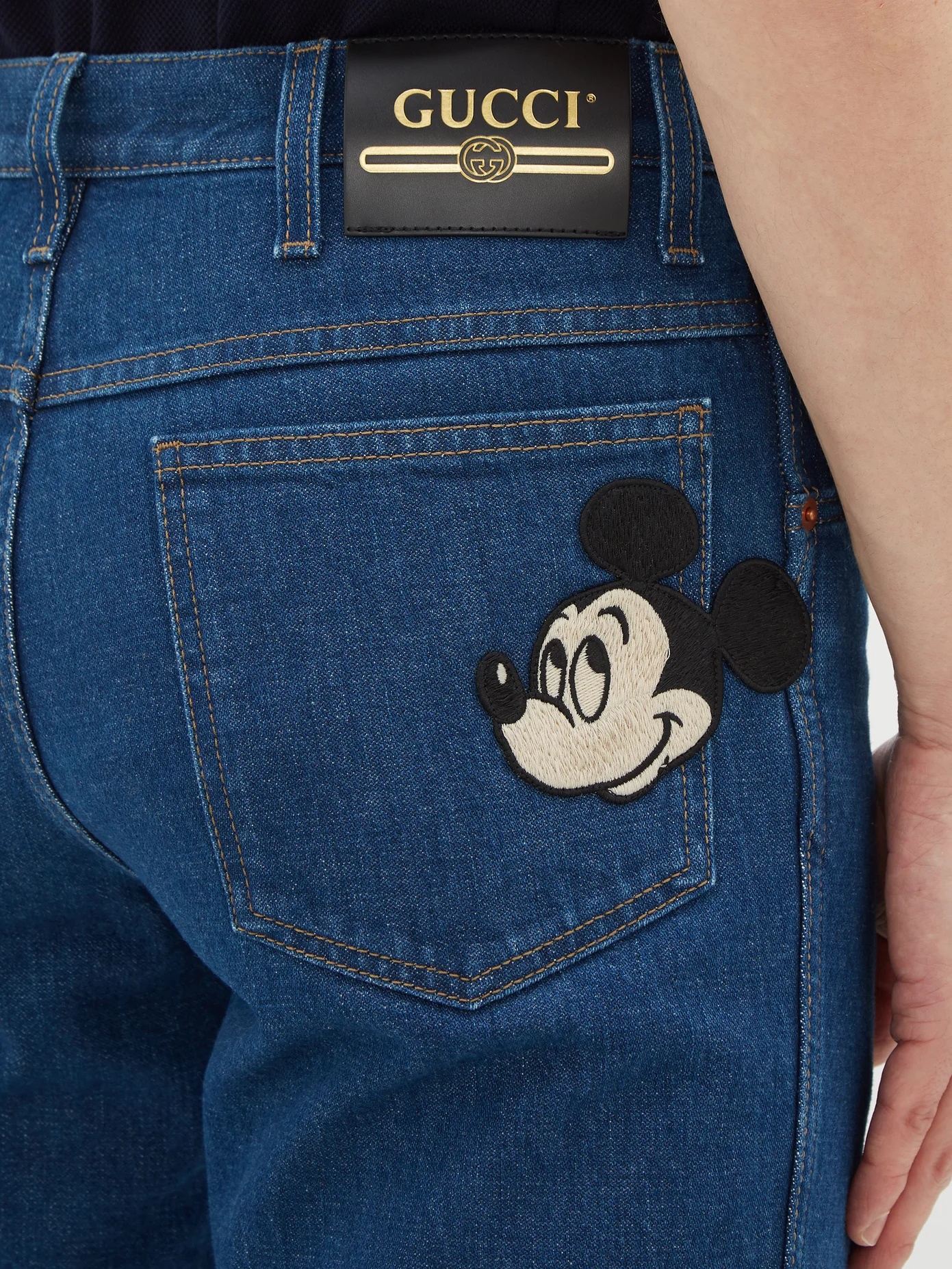 Mickey Mouse patch-embroidered jeans - 3