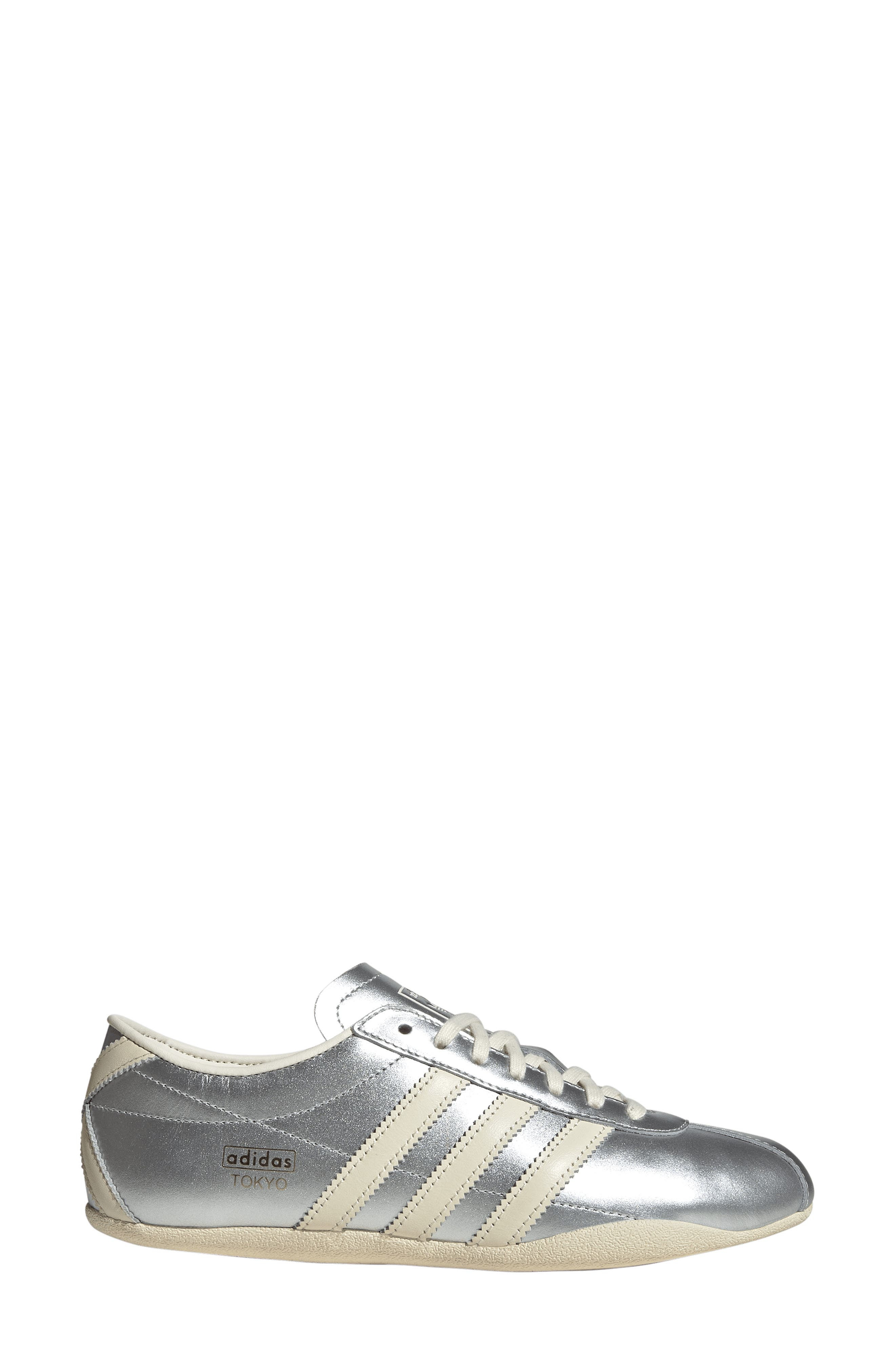 adidas Tokyo Low Top Suede Sneaker in Silver Met /Cream/Gold Met at Nordstrom - 3