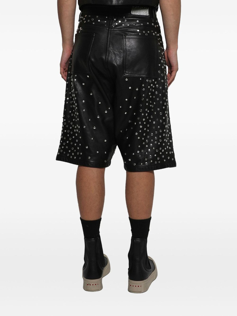 leather stud-embellished shorts 5
