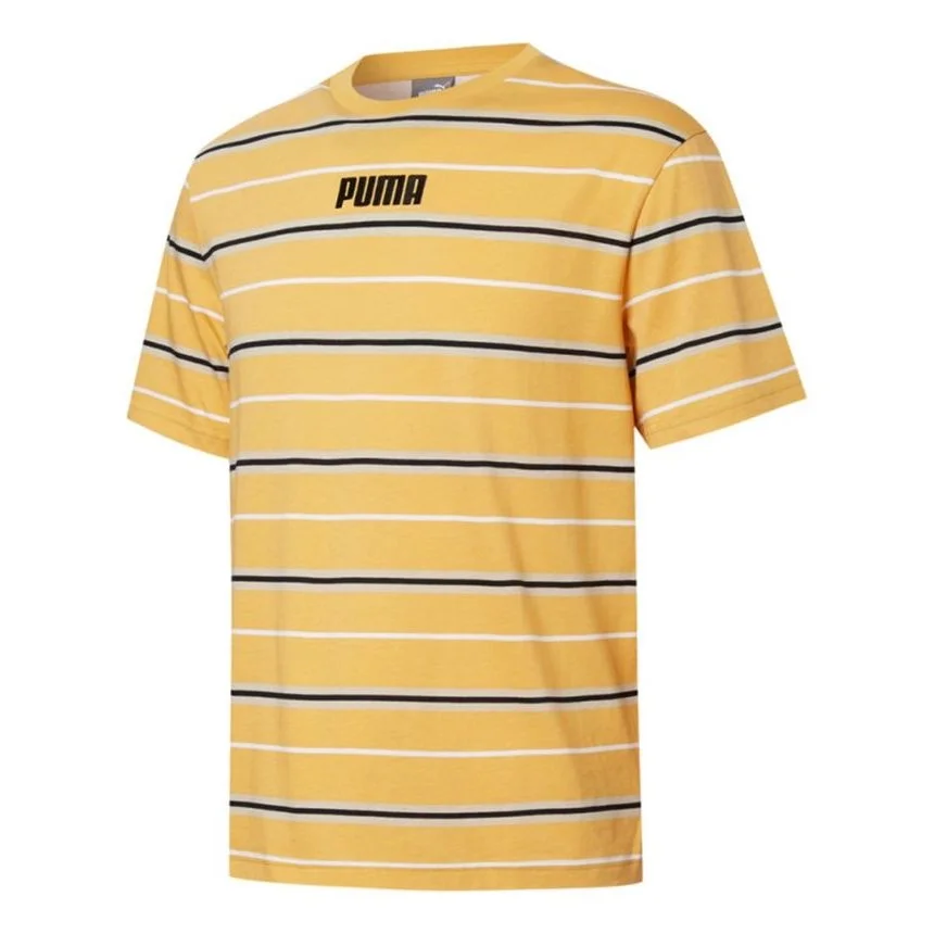 PUMA Modern Basics Advanced Tee Sports Short Sleeve Yellow 847668-37 - 1