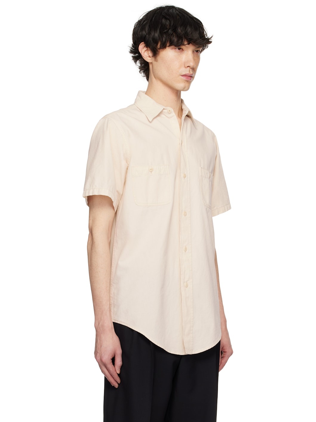 Beige Chambray Shirt - 2