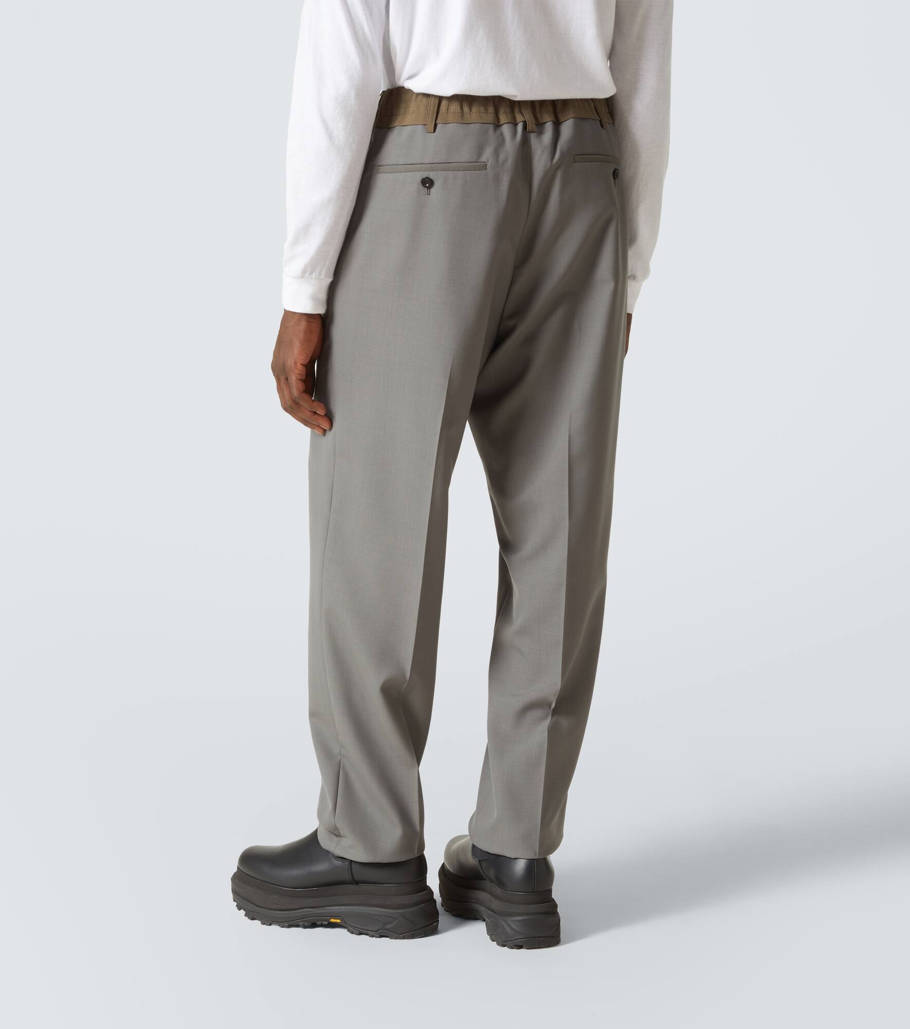 Mid-rise wide-leg pants - 4