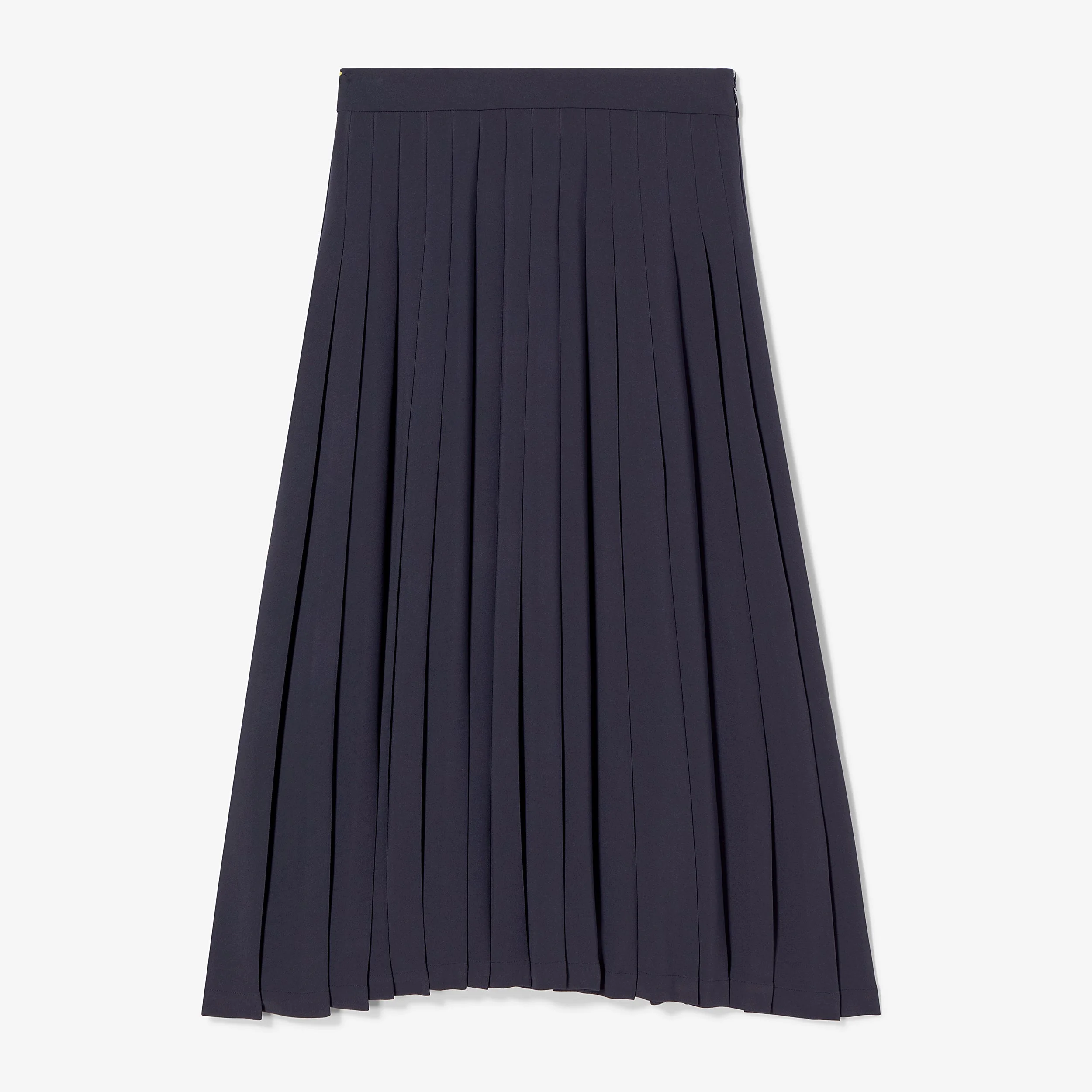 Plaka Pleated Skirt - Everyday Crepe with Topstitch - 1