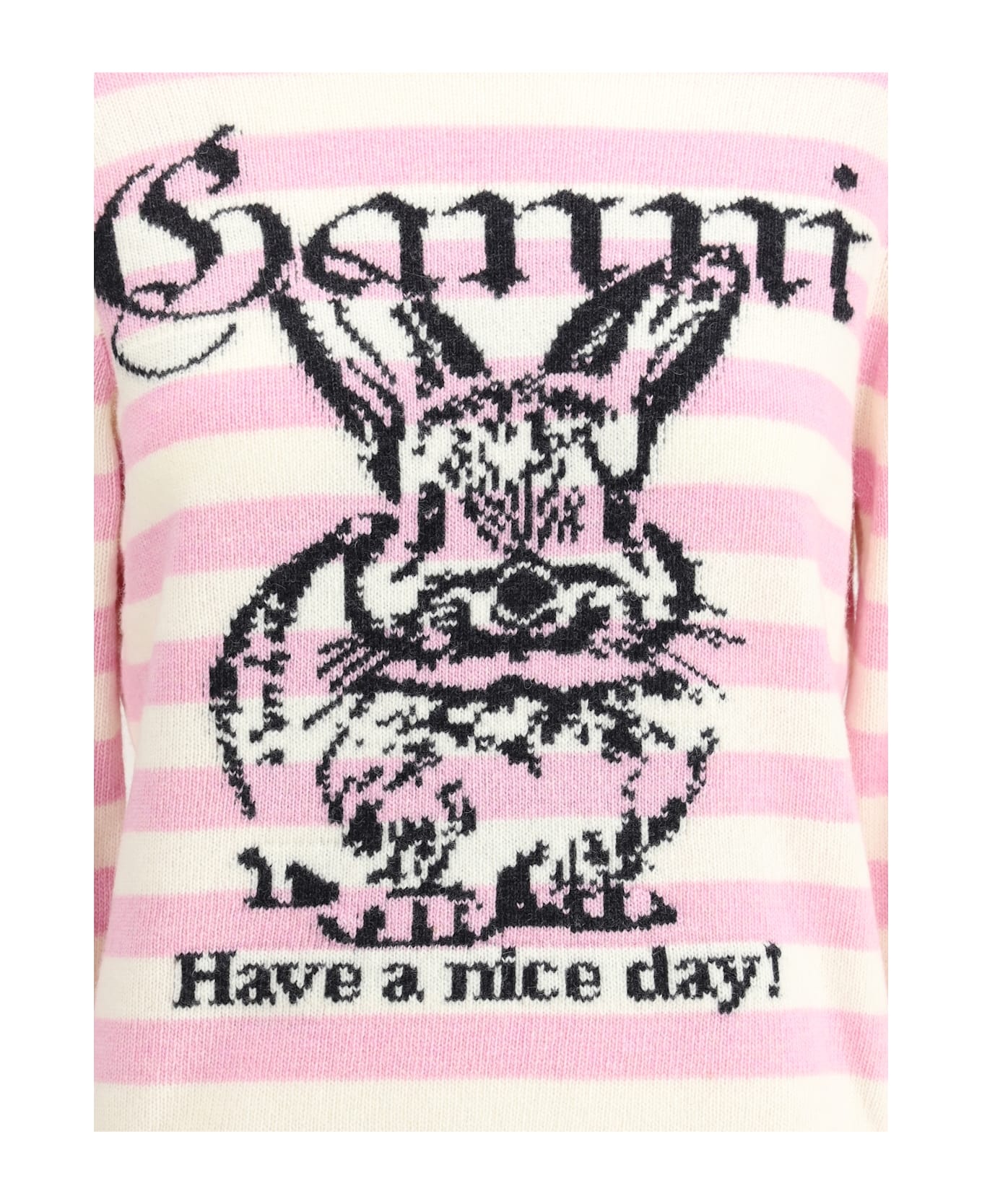 Striped Sweater With Rabbit - 3