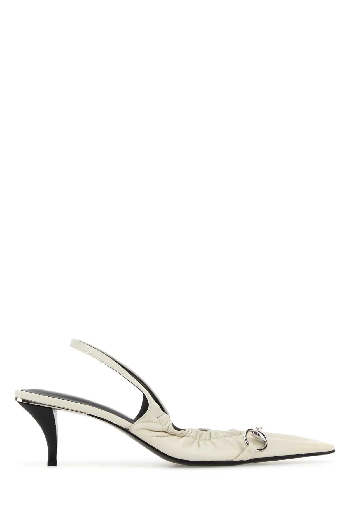 Gucci Women White Nappa Leather Vittoria Pumps - 1